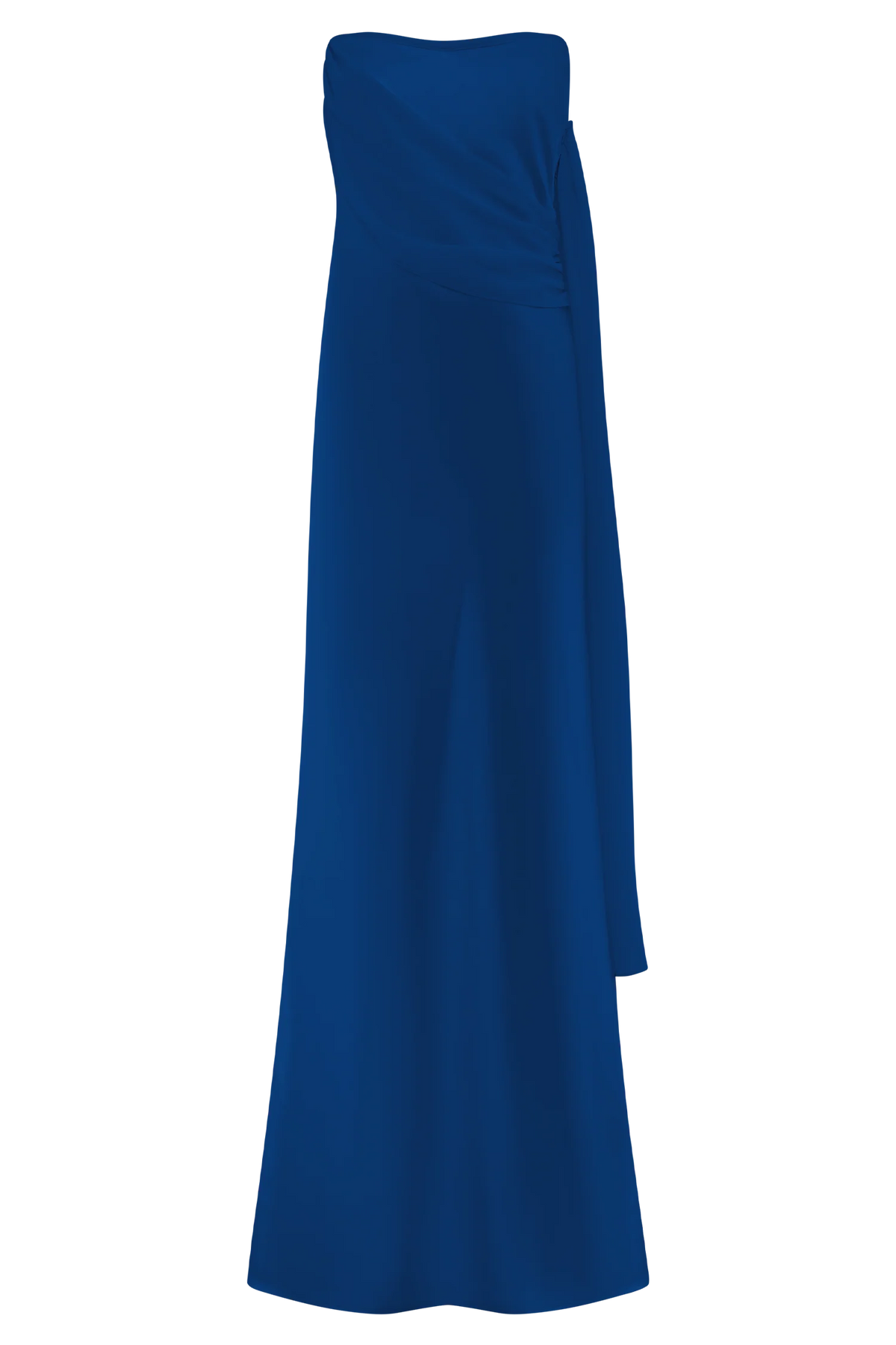 Carah Satin And Chiffon Maxi Dress Cobalt