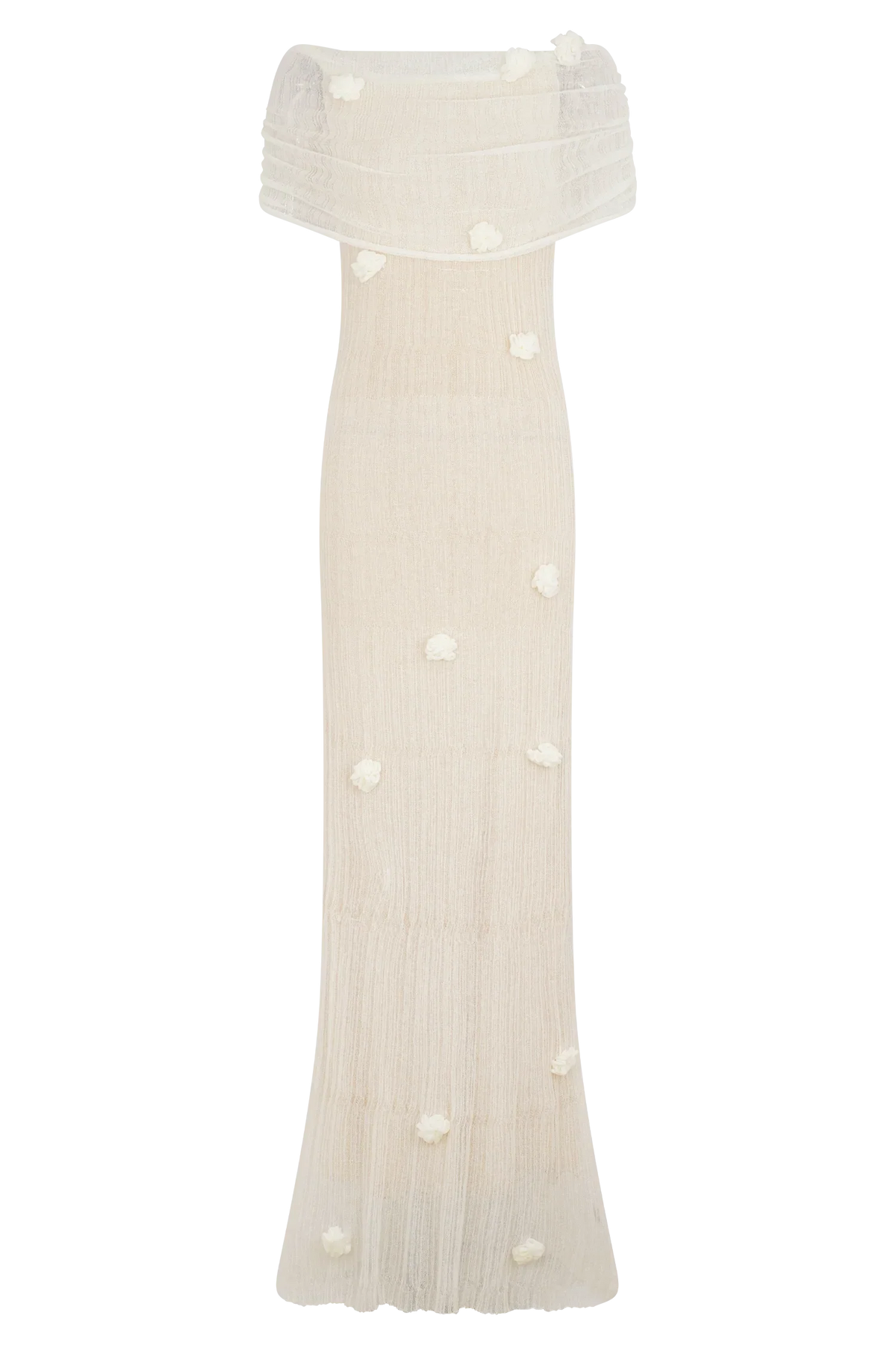 Brynn Orchid Knit Maxi Dress Ivory