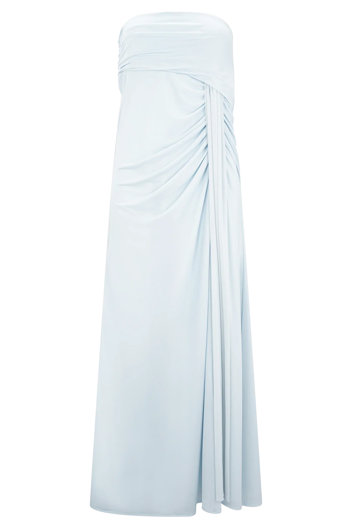 Calandra Slinky Maxi Skirt Pale Blue