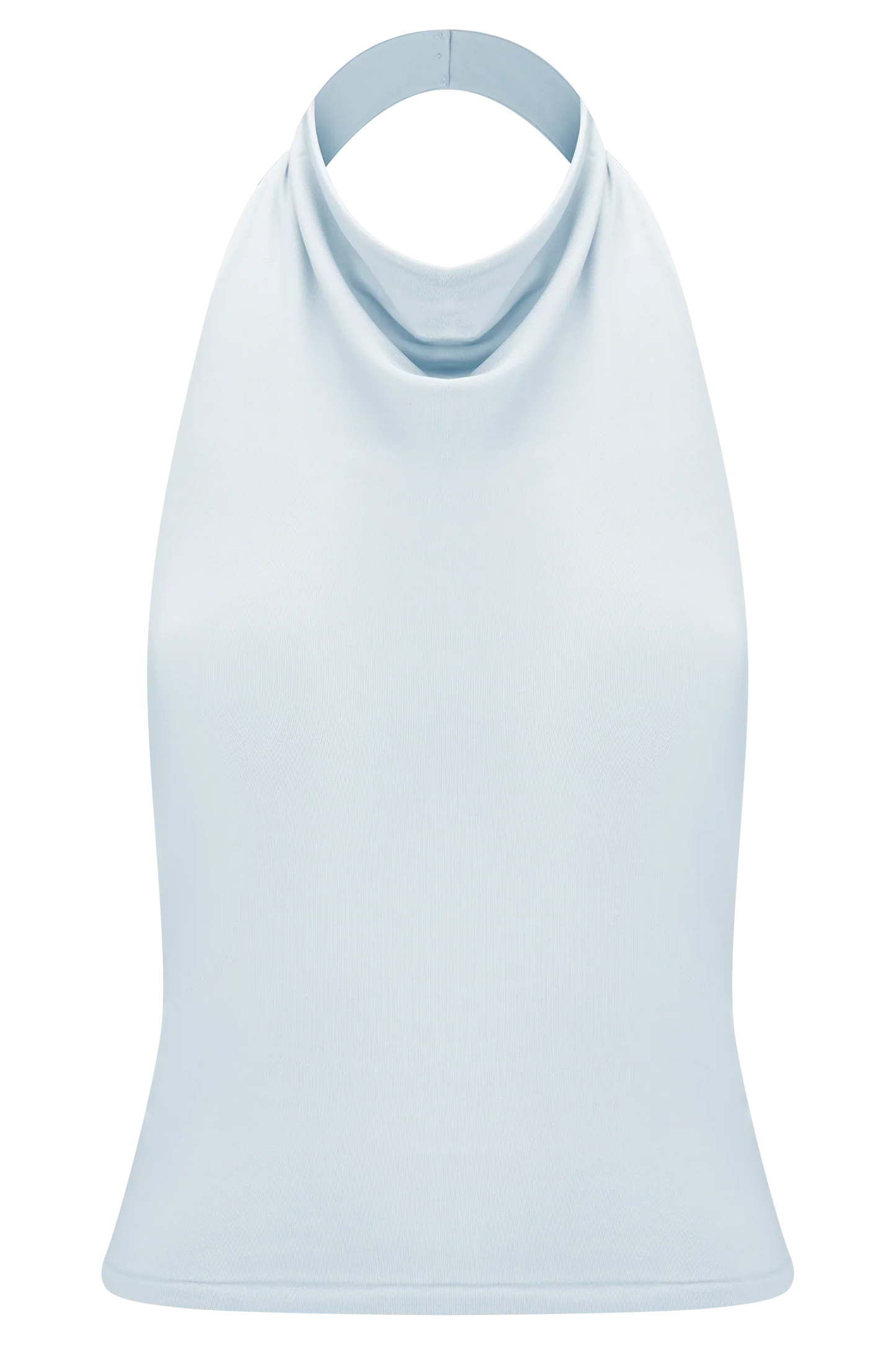 Calandra Slinky Halter Top With Hardware Pale Blue