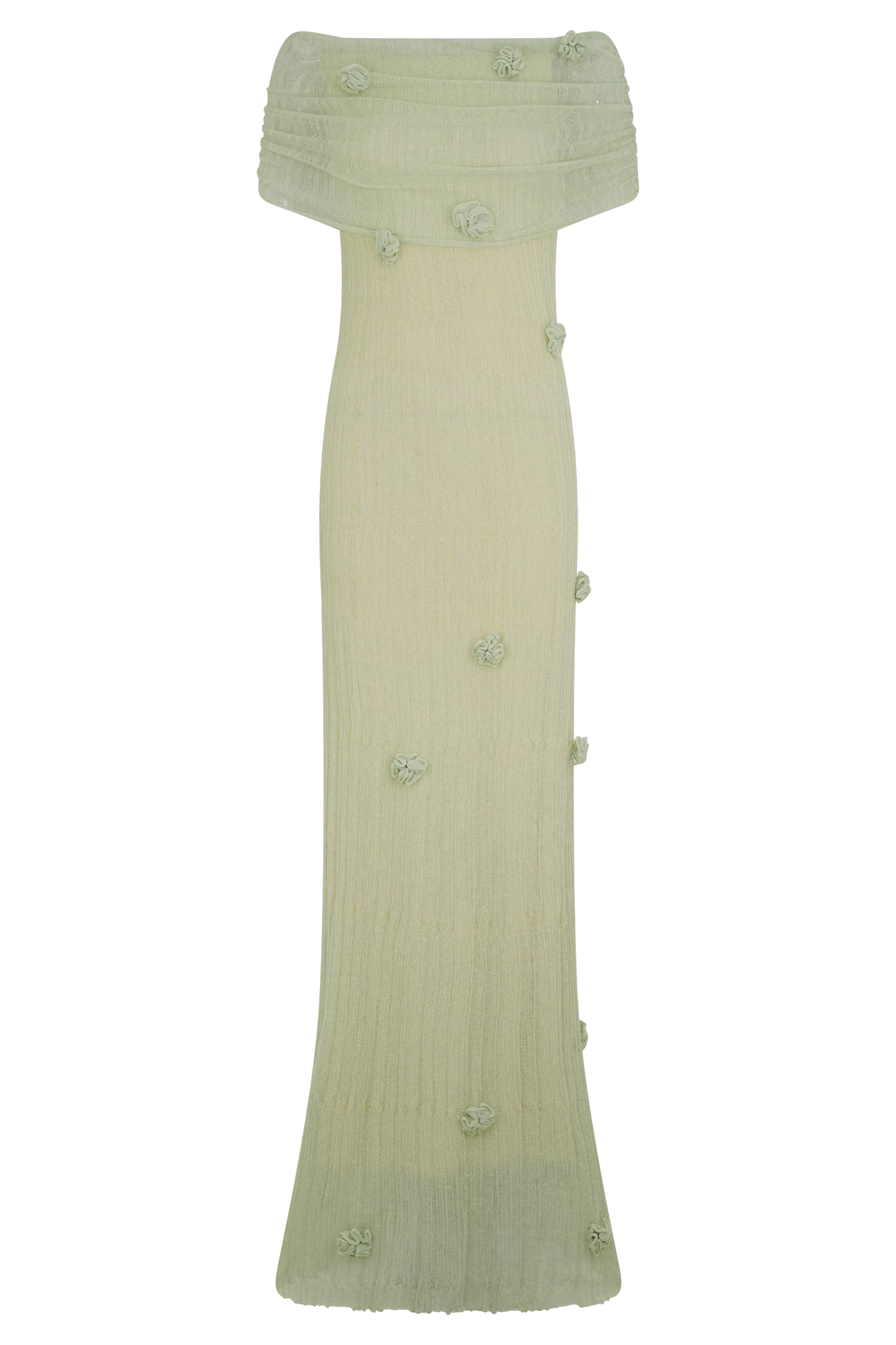 Brynn Orchid Knit Maxi Dress Pastel Green