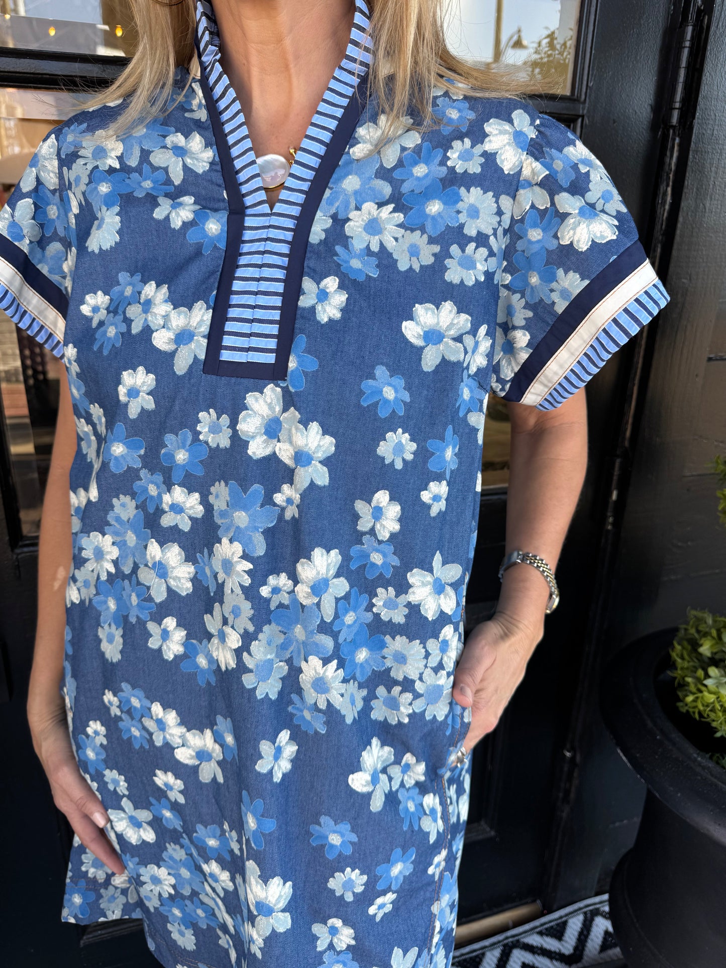 Kami Dress - Denim Blue
