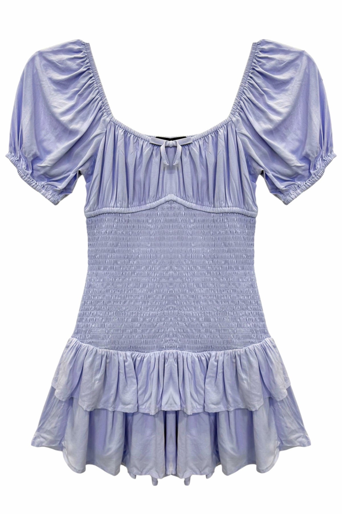 TWEEN ELLIE SOLID PUFF SLEEVE DAY DRESS