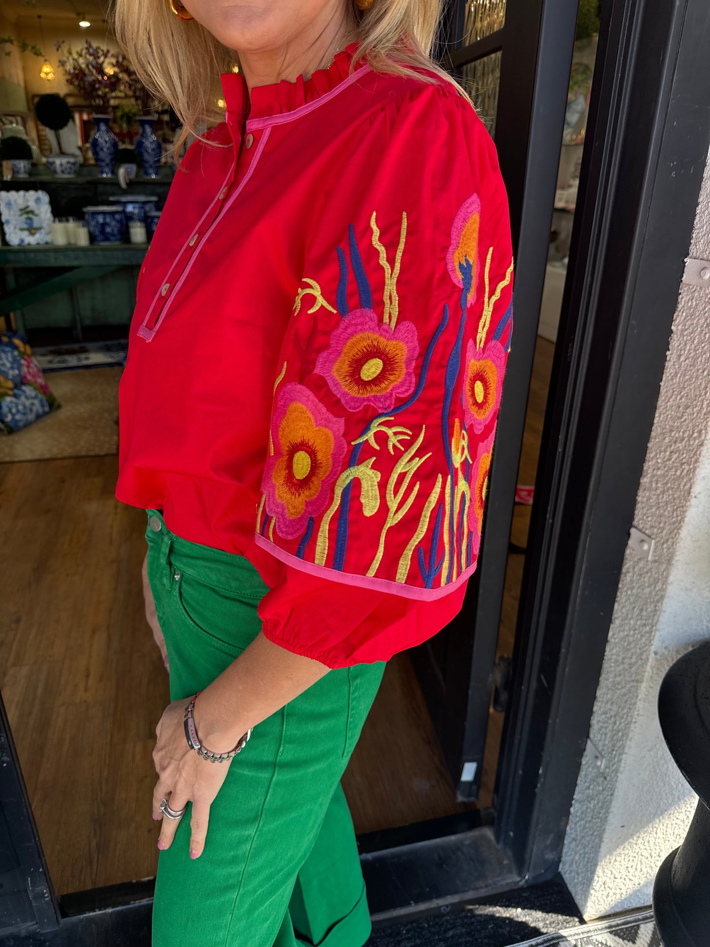 Camille Top - Tomato Red