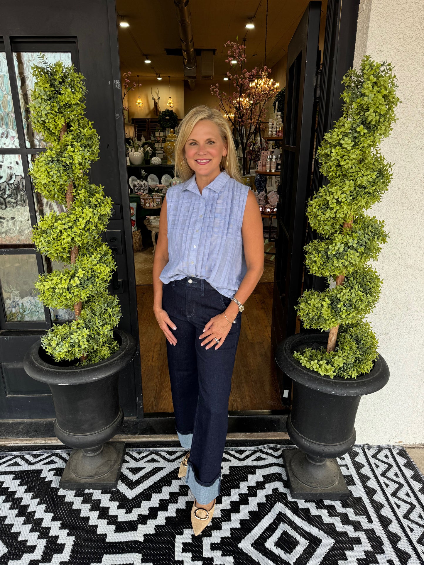 Ivy Jane Tucked Pattern Shirt