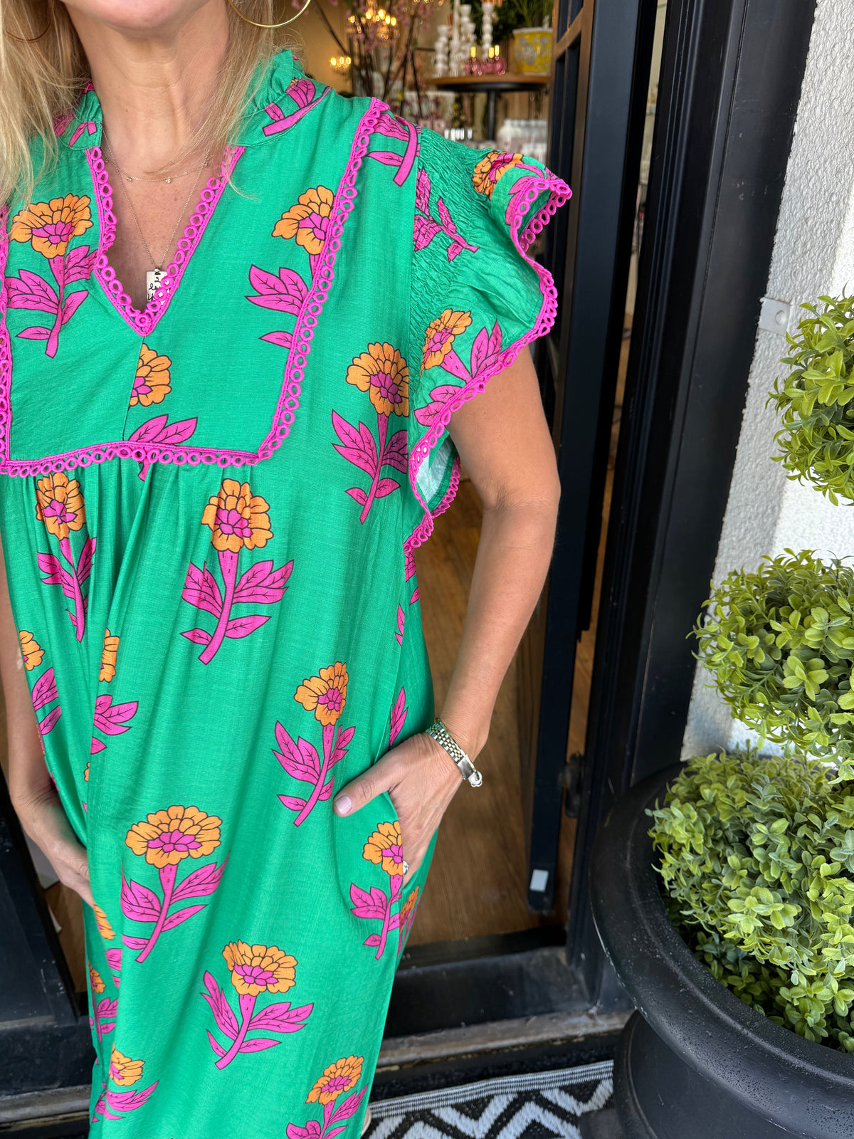 Sawyer Dress - Green Mix