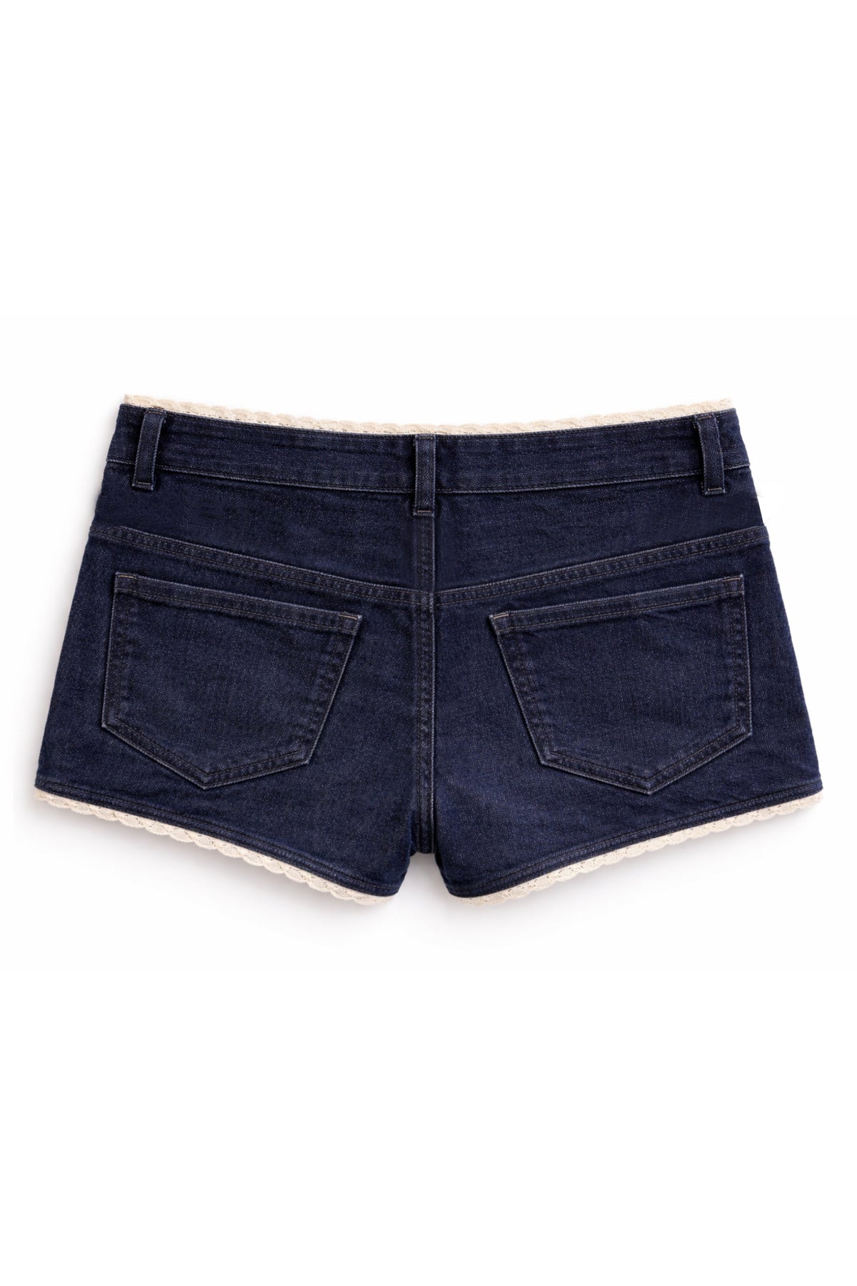 TWEEN KAUAI DENIM LACE TRIM SHORTS