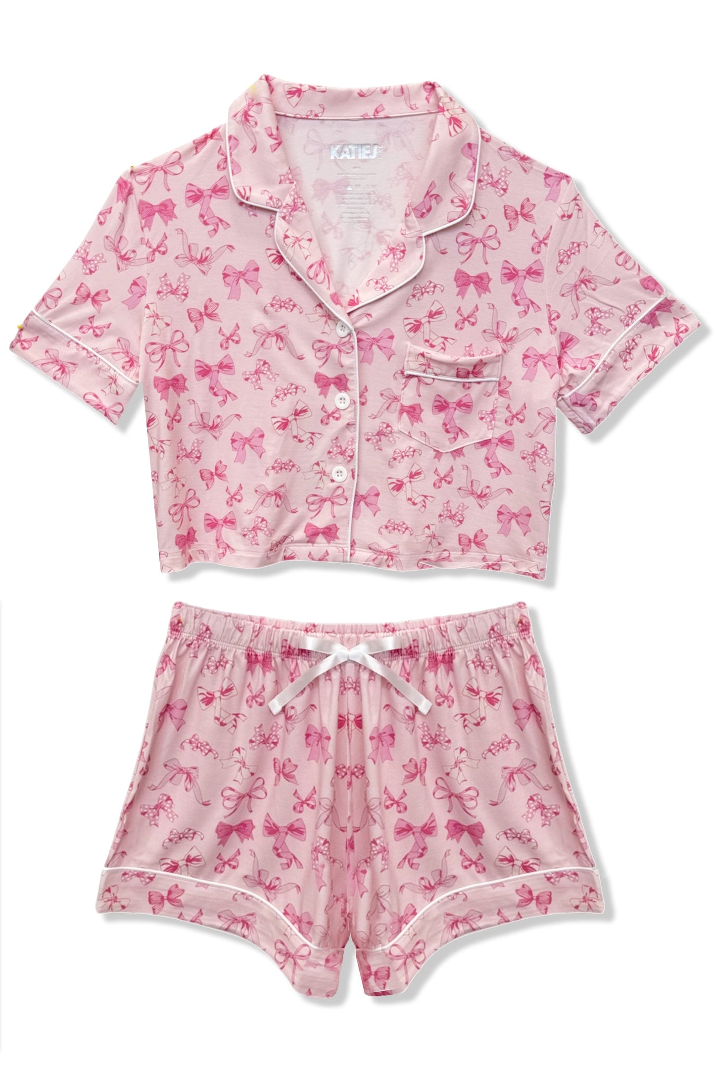 JUNIOR LILY CROPPED SHORT SLEEVE & SHORTS LOUNGE SET