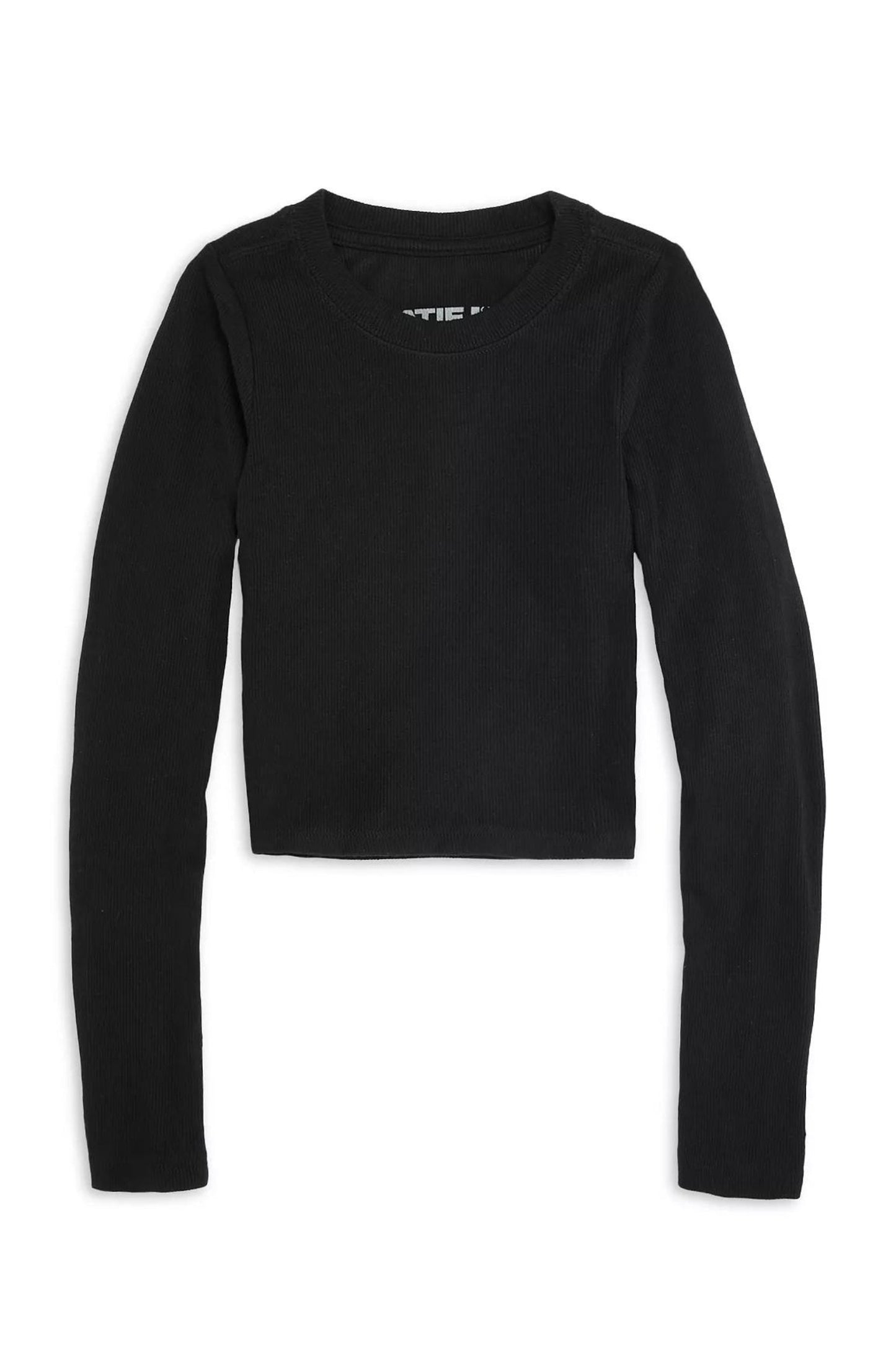 TWEEN LIVI SOLID RIBBED LONG SLEEVE TEE