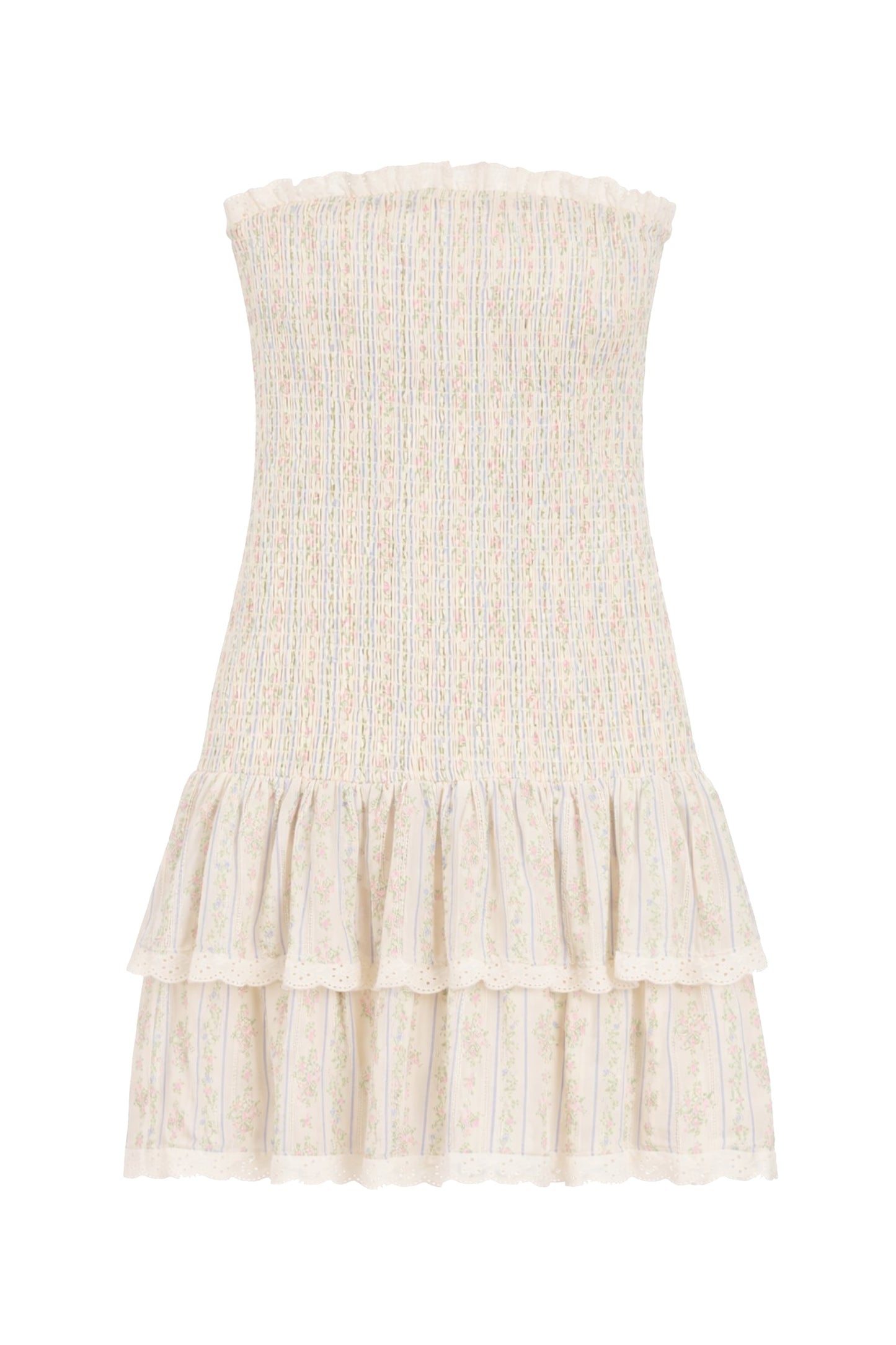 JUNIOR MELINA PRINTED DROP WAIST RUFFLE DRESS