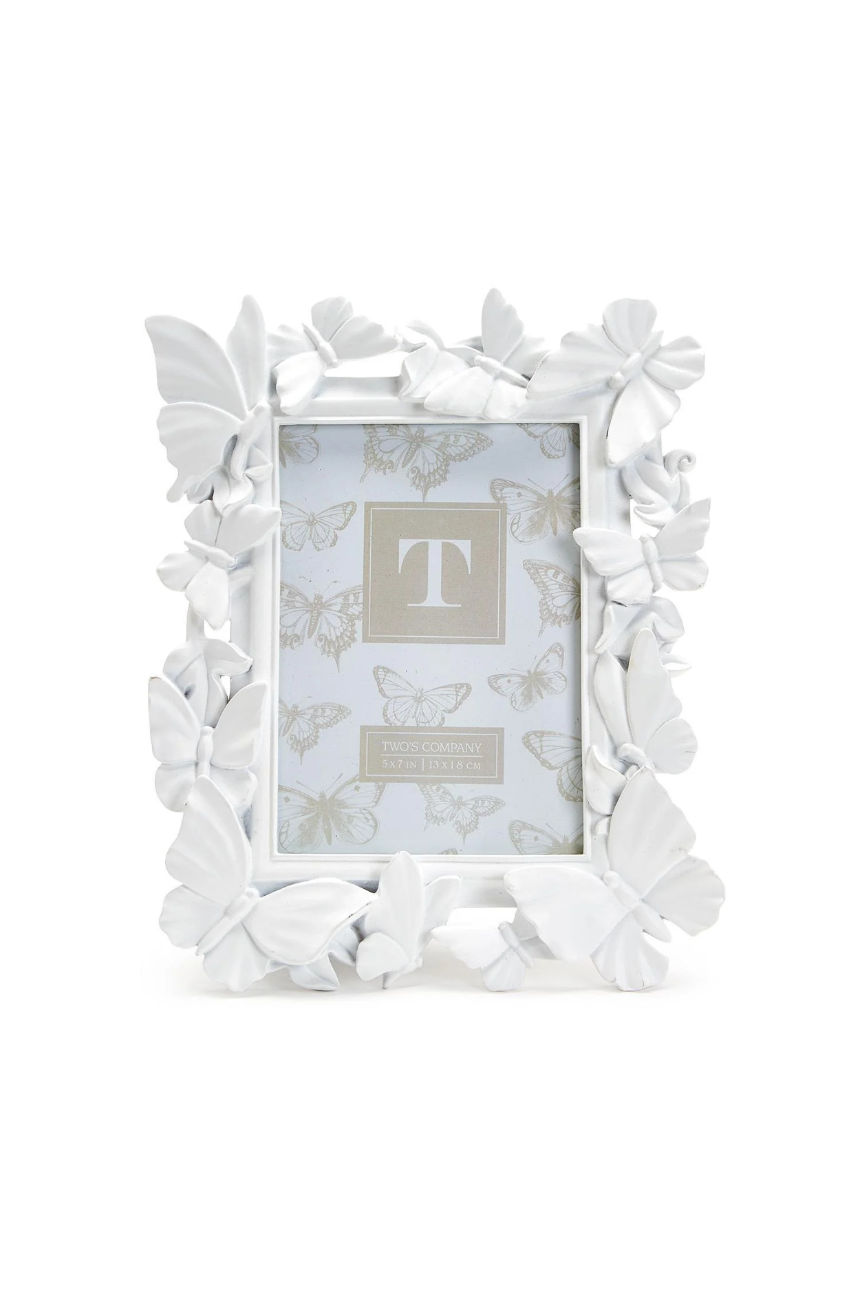White Butterfly 5x7 Photo Frame