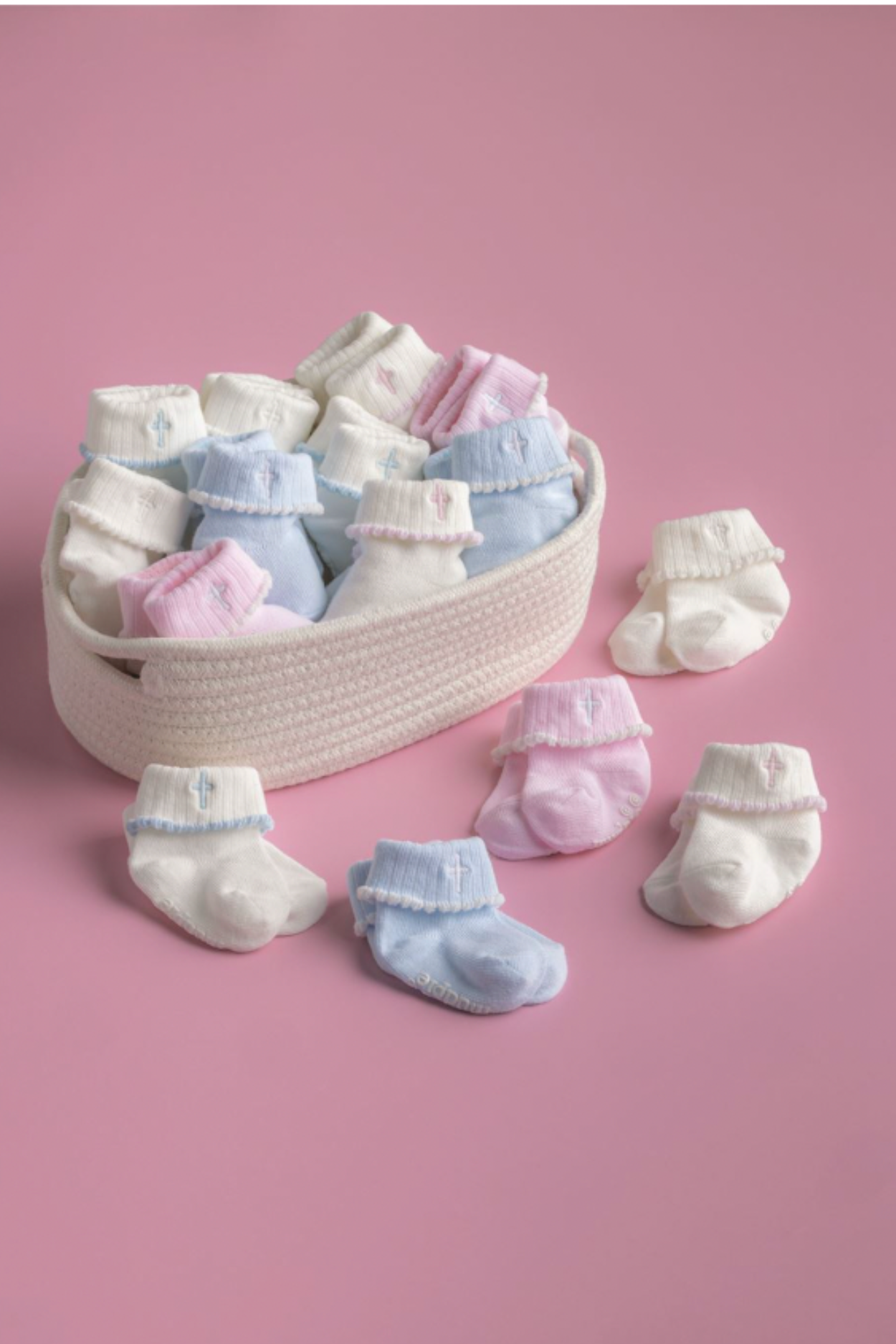 Baby Cross Foldover Socks