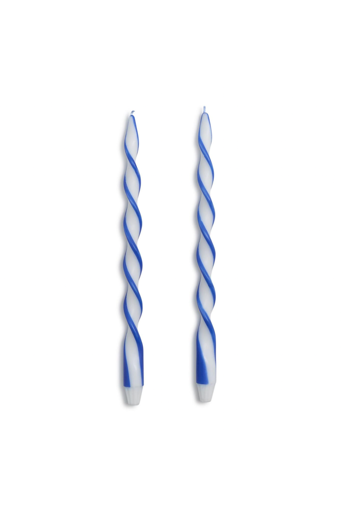 Twist and Glow Blue Ribbon 15 3/4" Twist Taper Candles