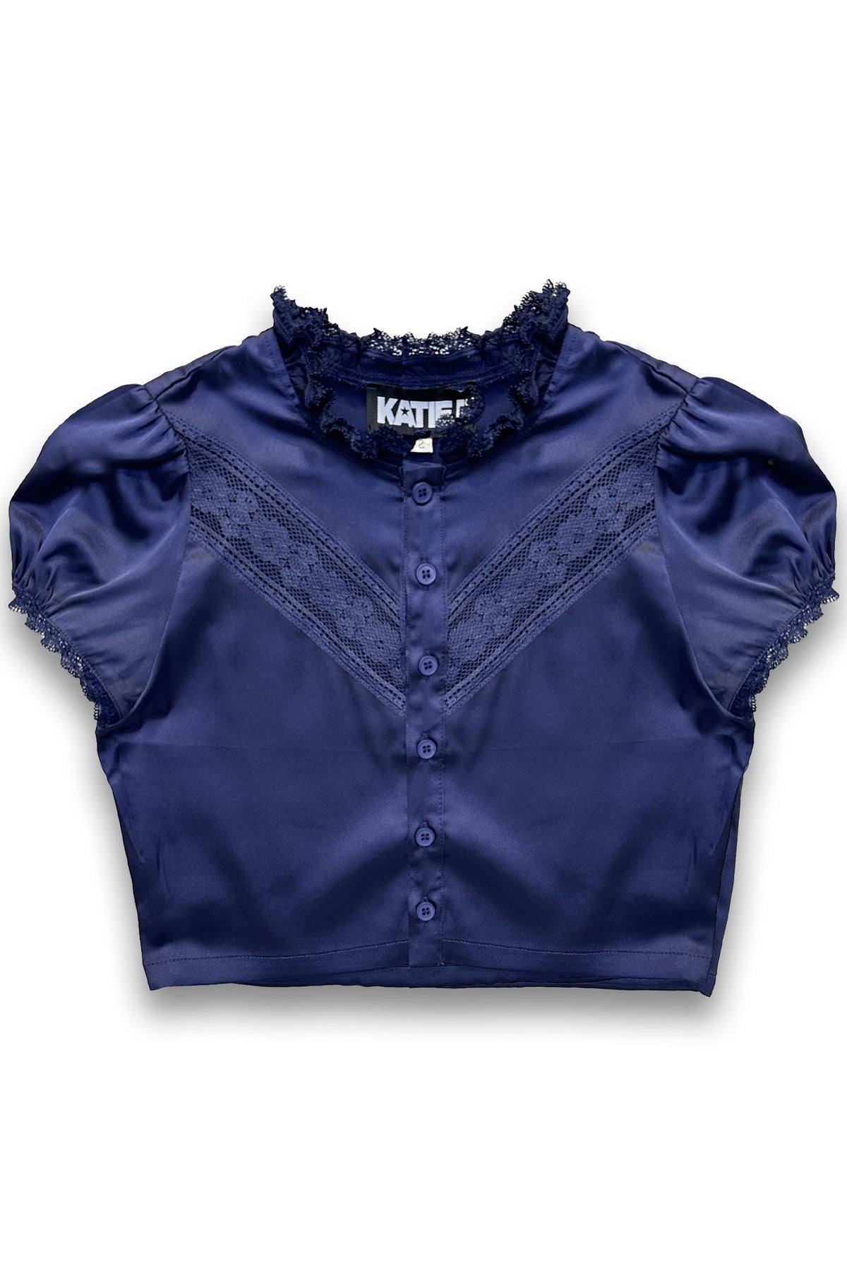 TWEEN TIFFANY SATIN BUTTON UP TOP - FINAL SALE