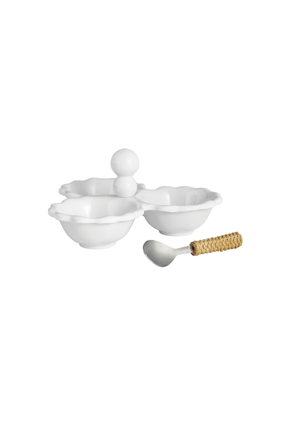 Ruffle Outdoor Triple Tidbit Set