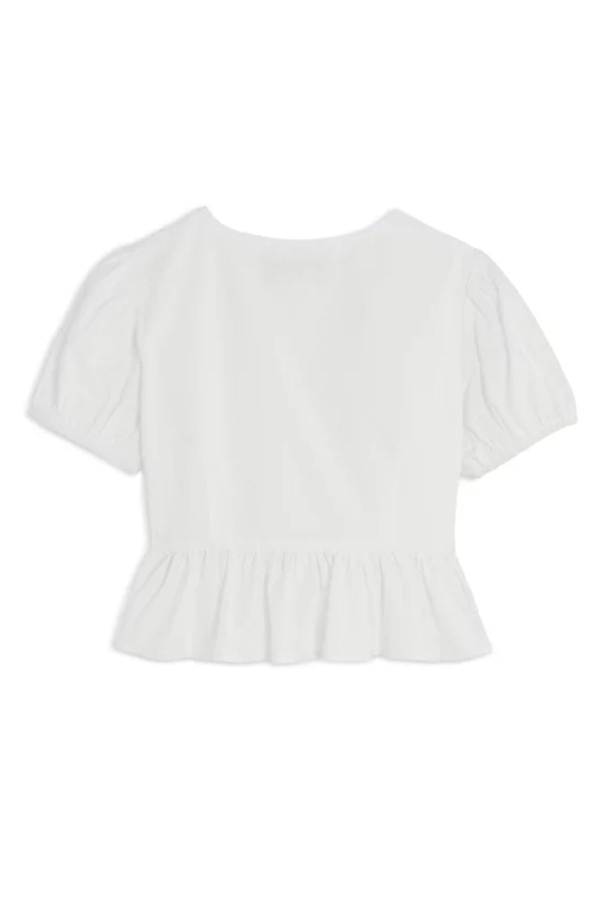 TWEEN WELLS PUFF SLEEVE PEPLUM TOP
