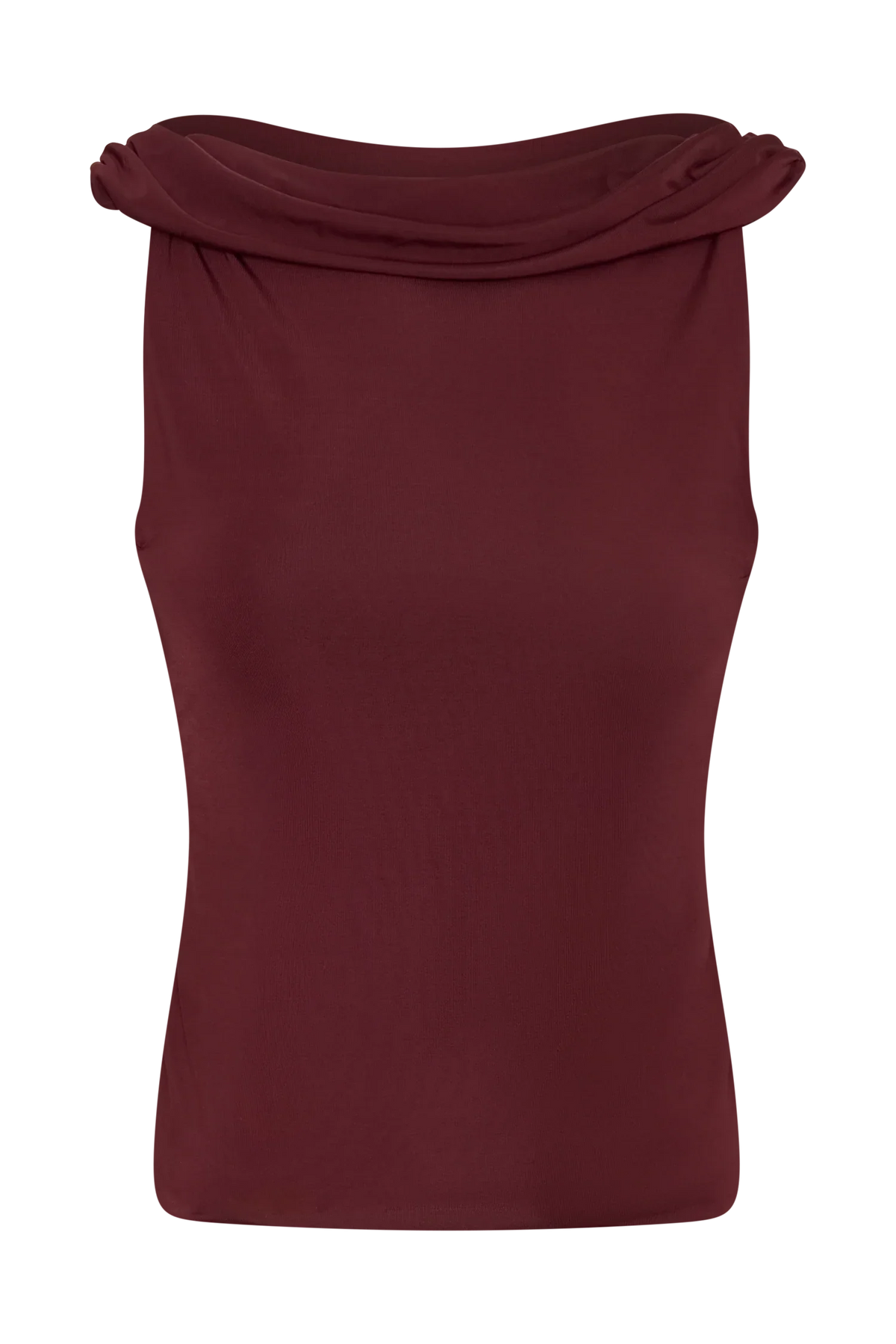 Bridget Slinky Cowl Back Top Burgundy