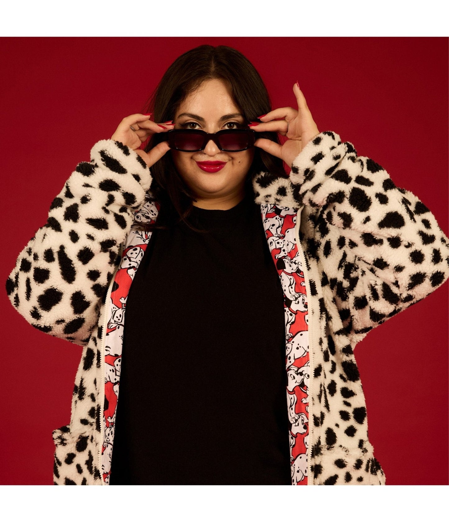 Cakeworthy Disney 101 Dalmatians Print Sherpa Jacket