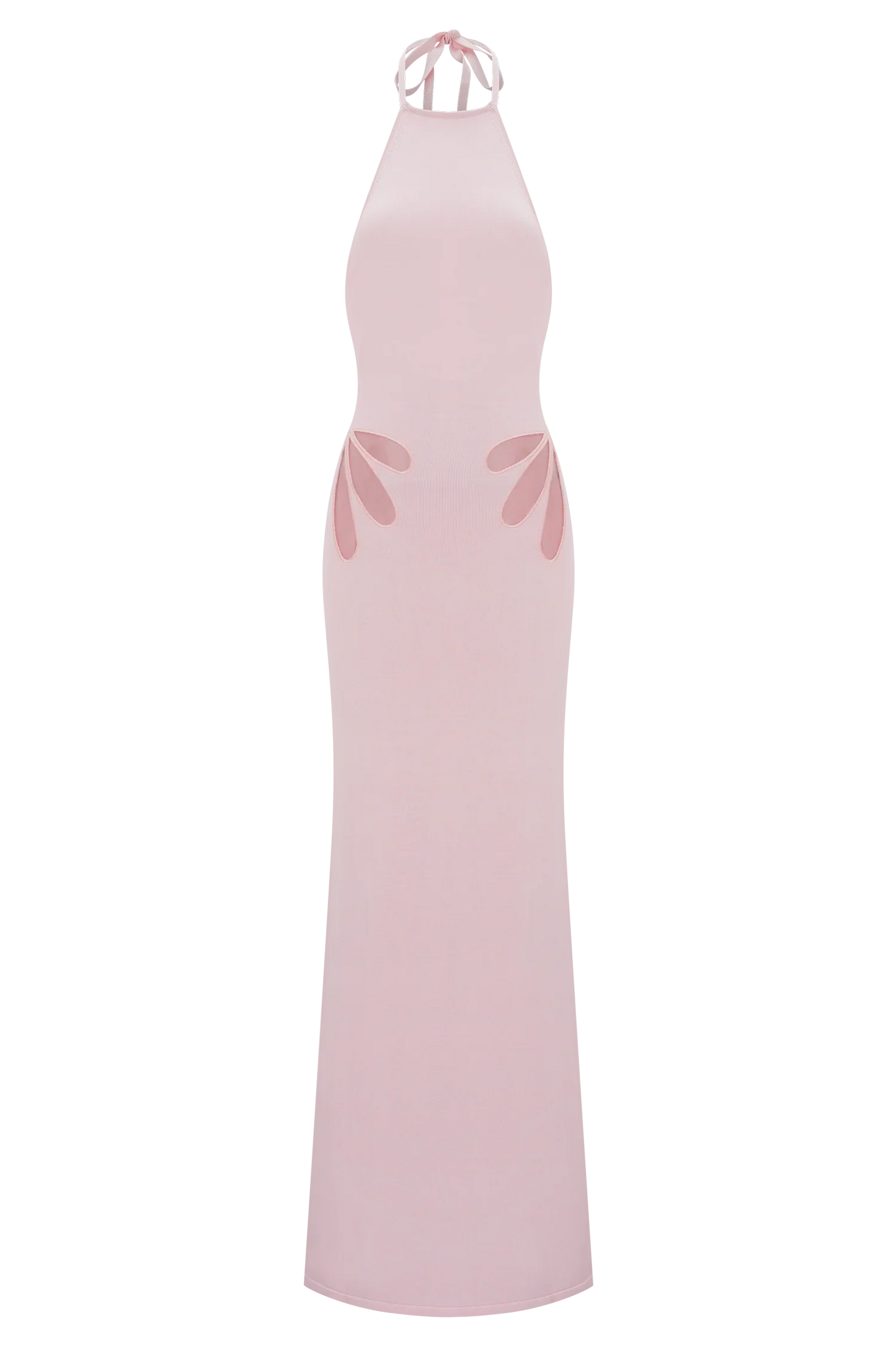 Brock Knit Halter Maxi Dress Baby Pink