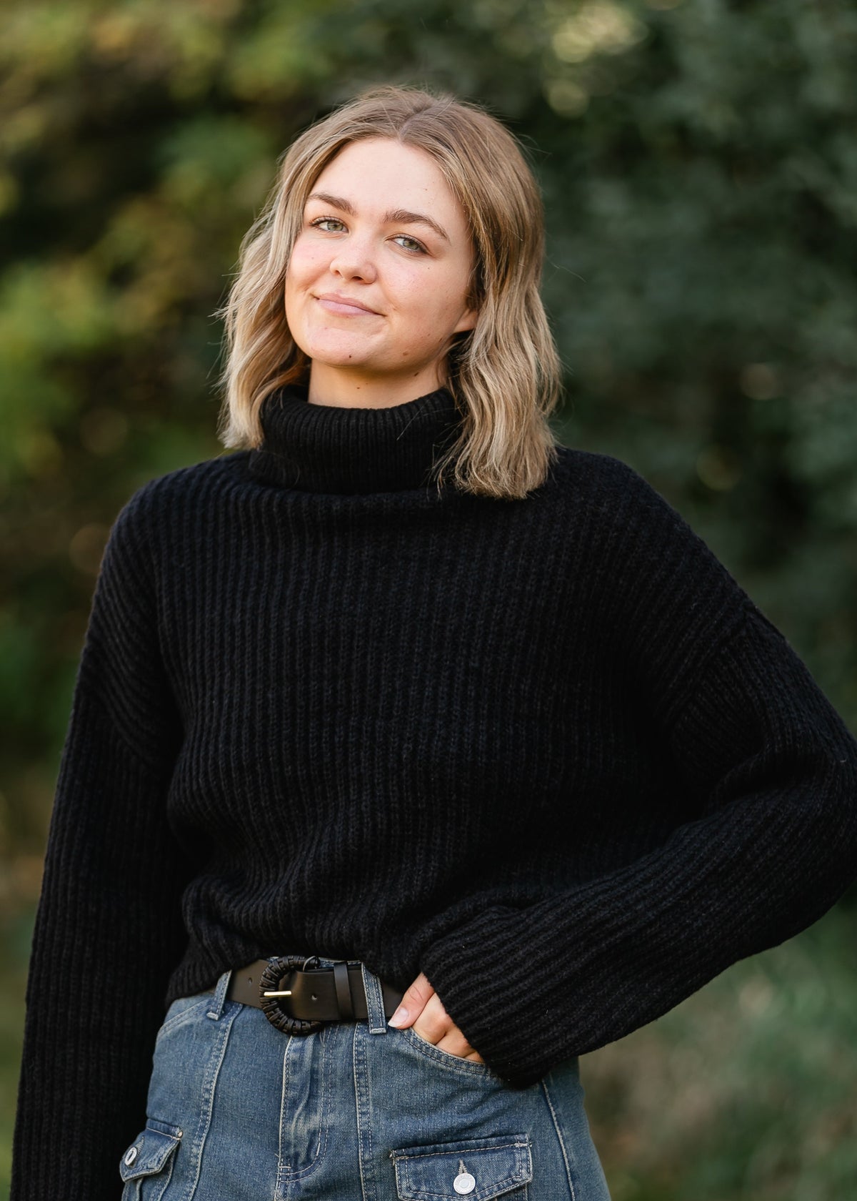 Lula Turtleneck Black Sweater - FINAL SALE