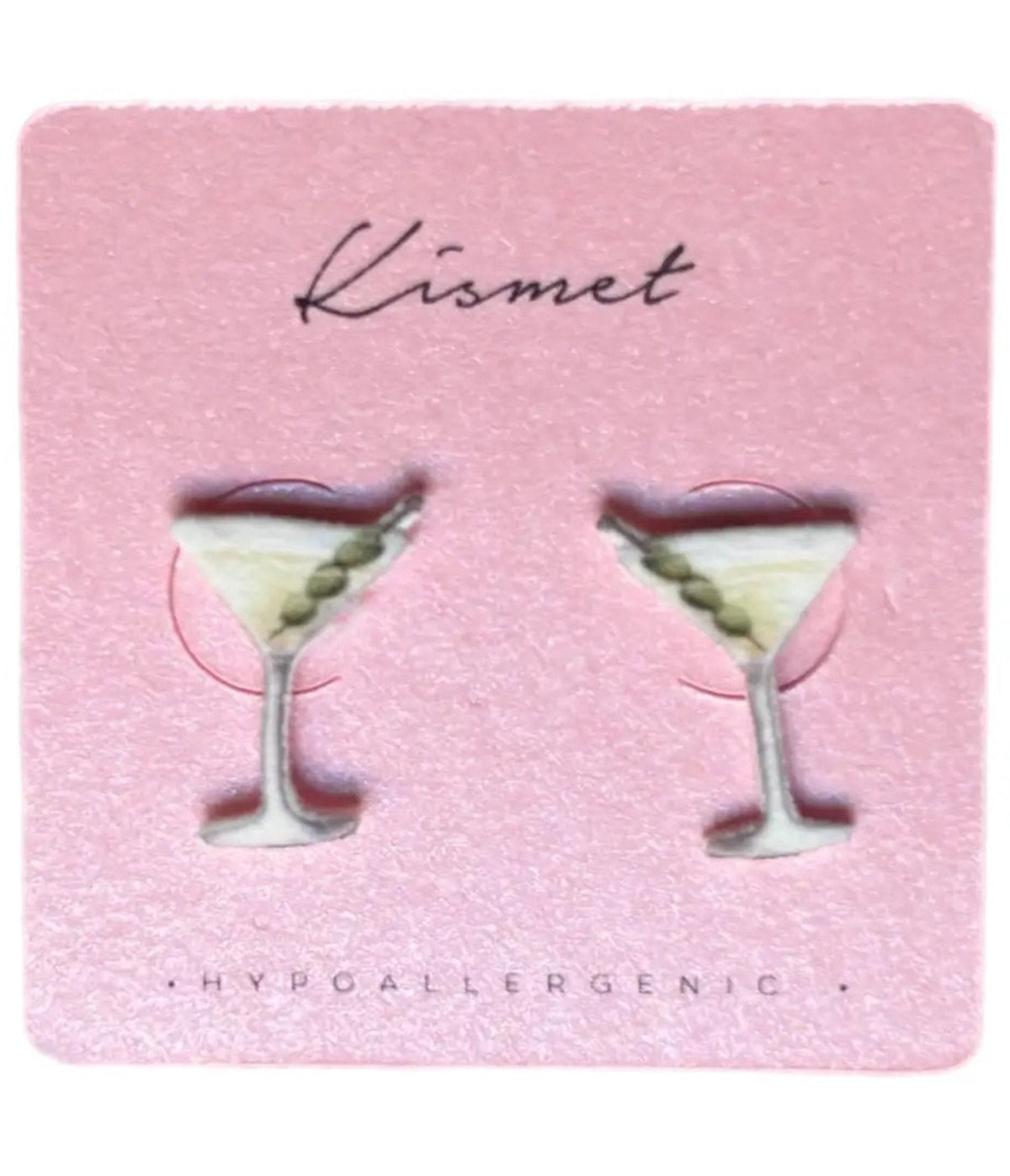 Martini Glass Novelty Stud Earrings