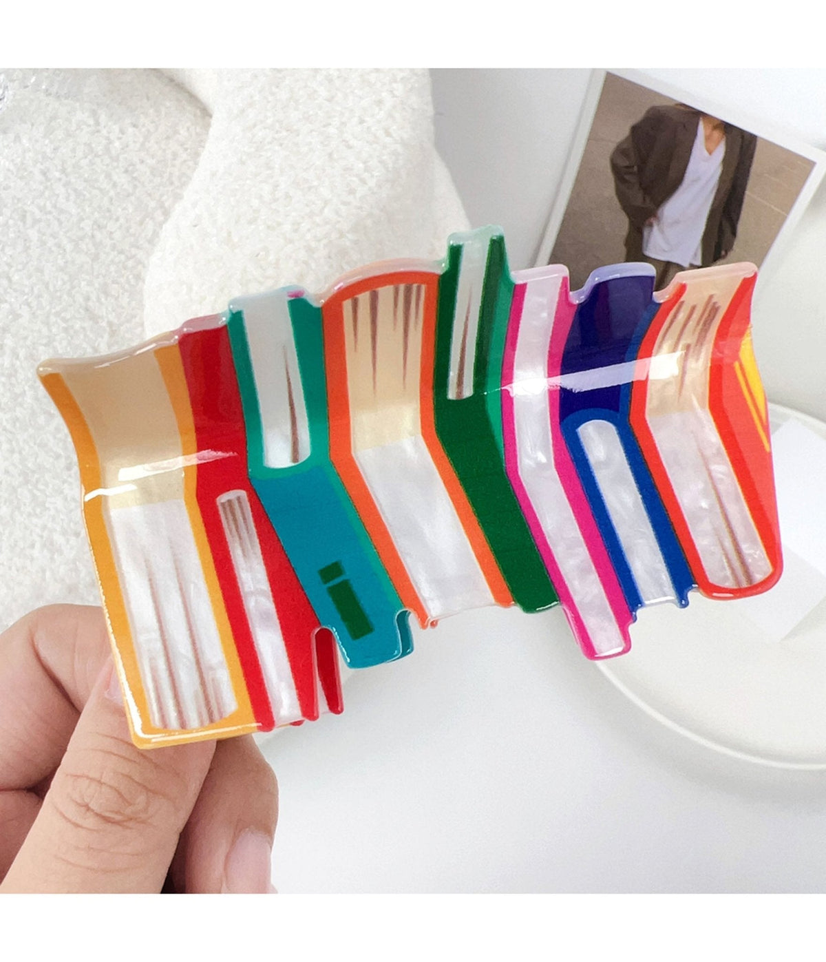 Stack of Books Hair Clip