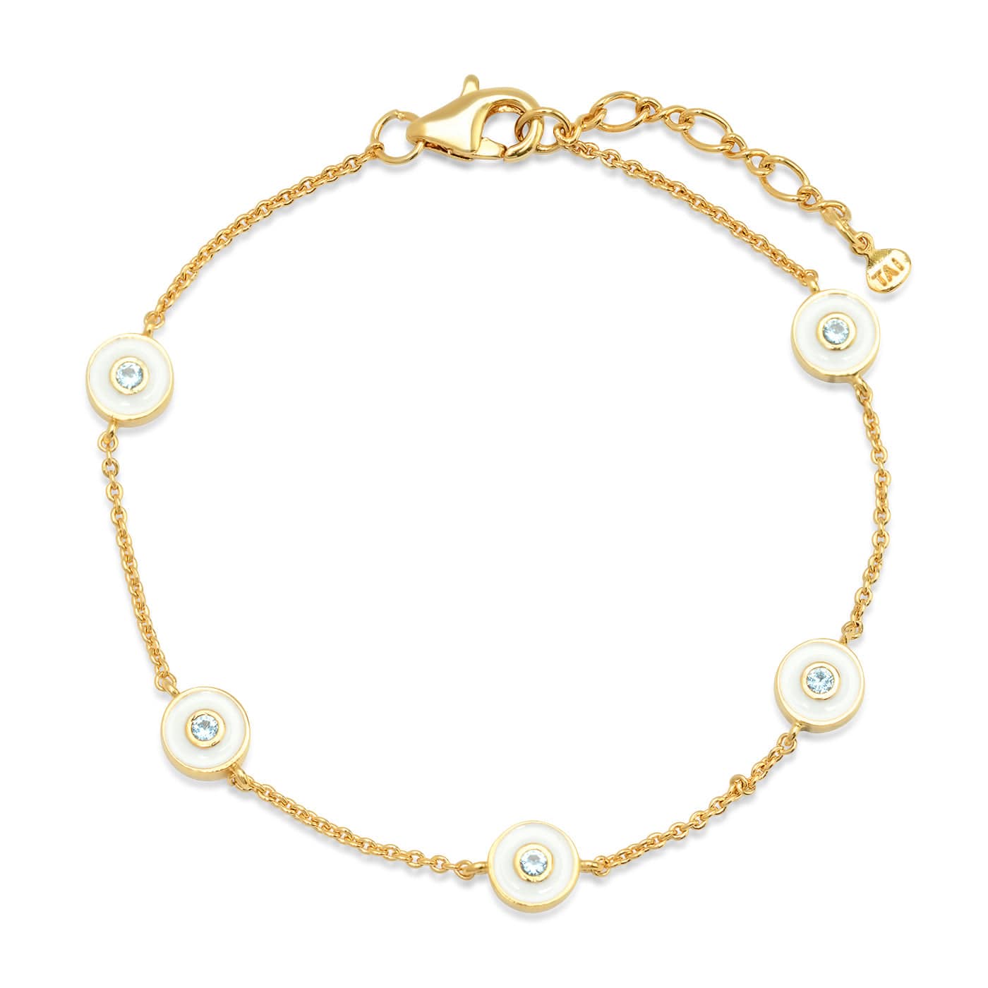 Circle Enamel Chain Bracelet