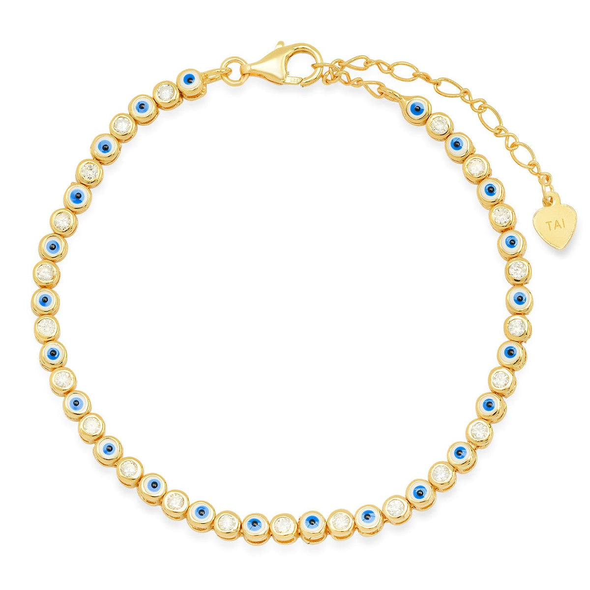 Enamel Evil Eye Gold Bracelet