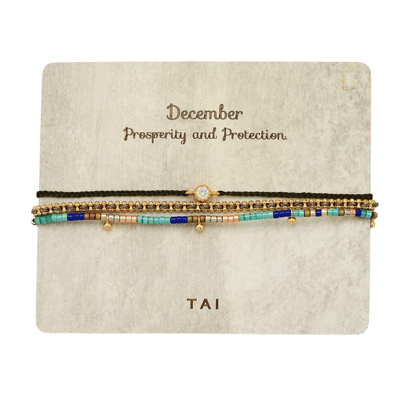 Handmade Pull Tie Birthstone Bracelets | Set Of 3