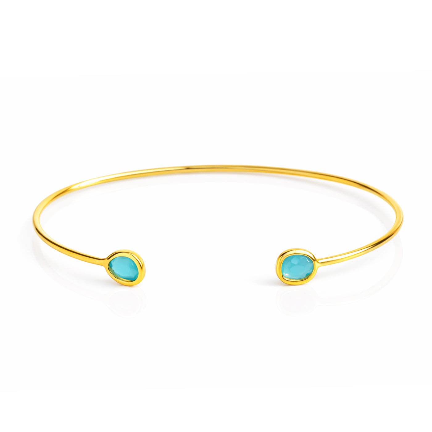 Mini Glass Bezel Cuff Bracelet