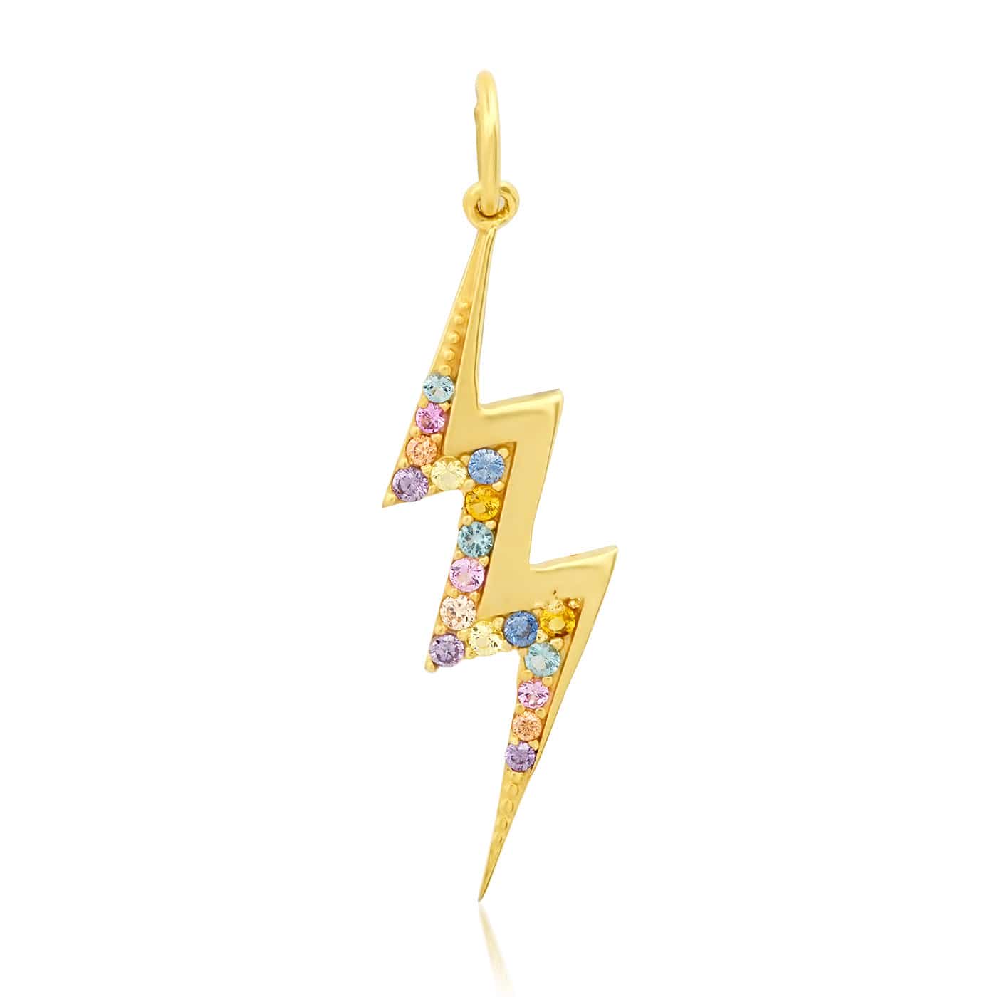 Rainbow Lightning Bolt Charm