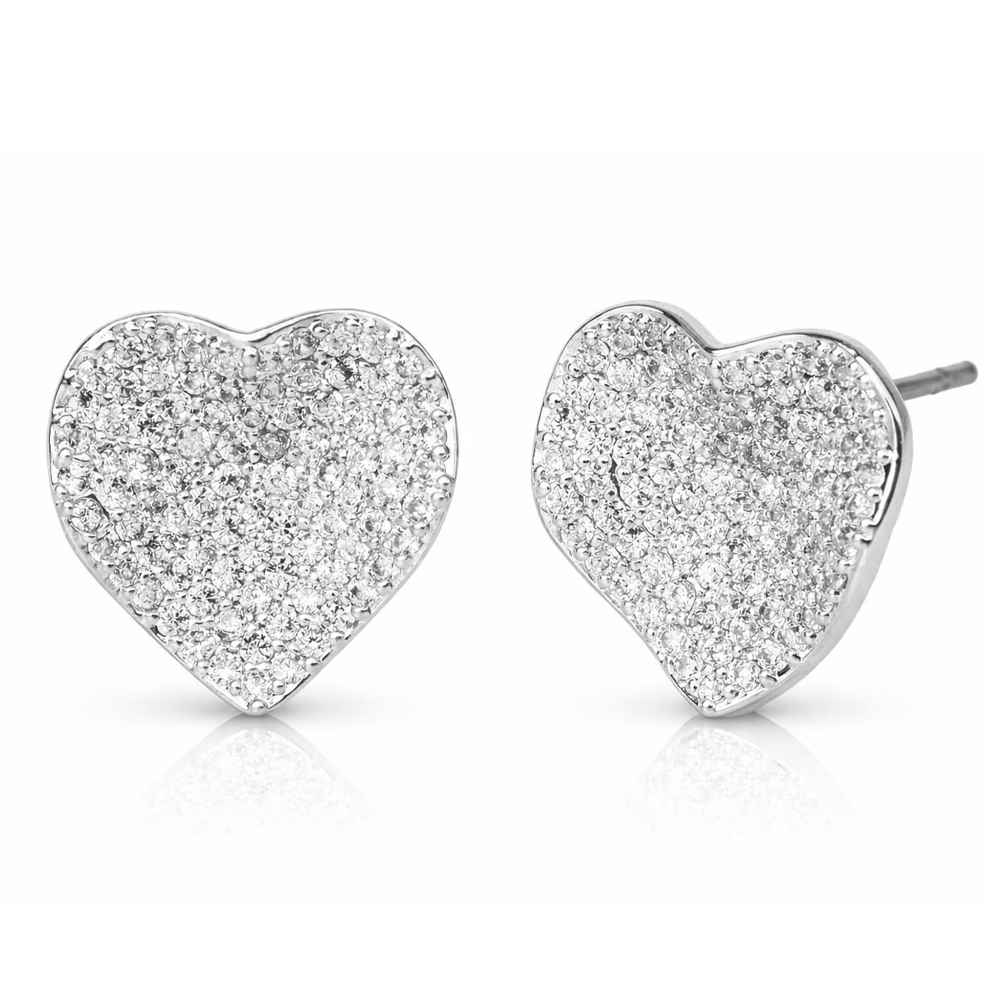 Concave Irregular Heart Post Earrings