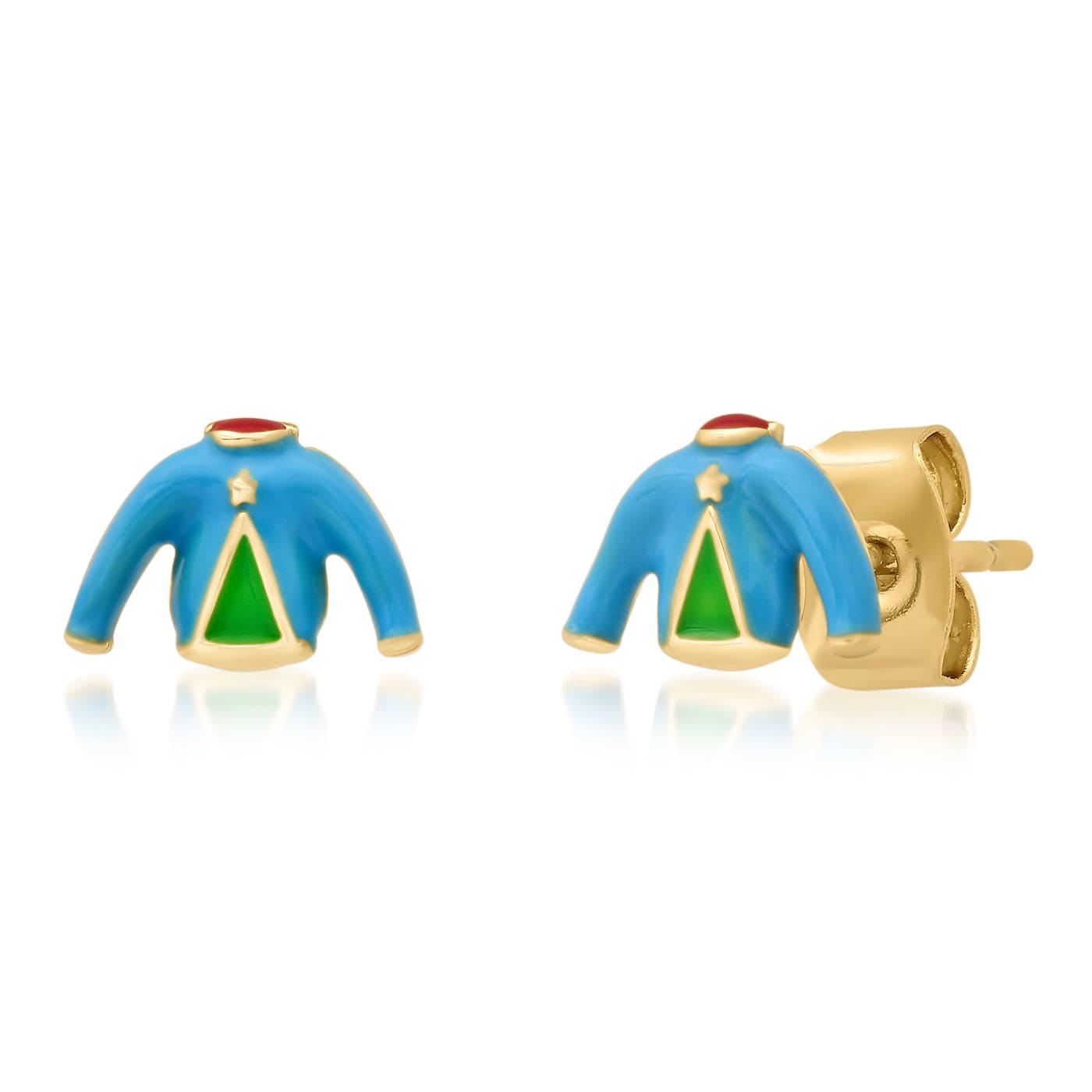 Festive Sweater Enamel Studs