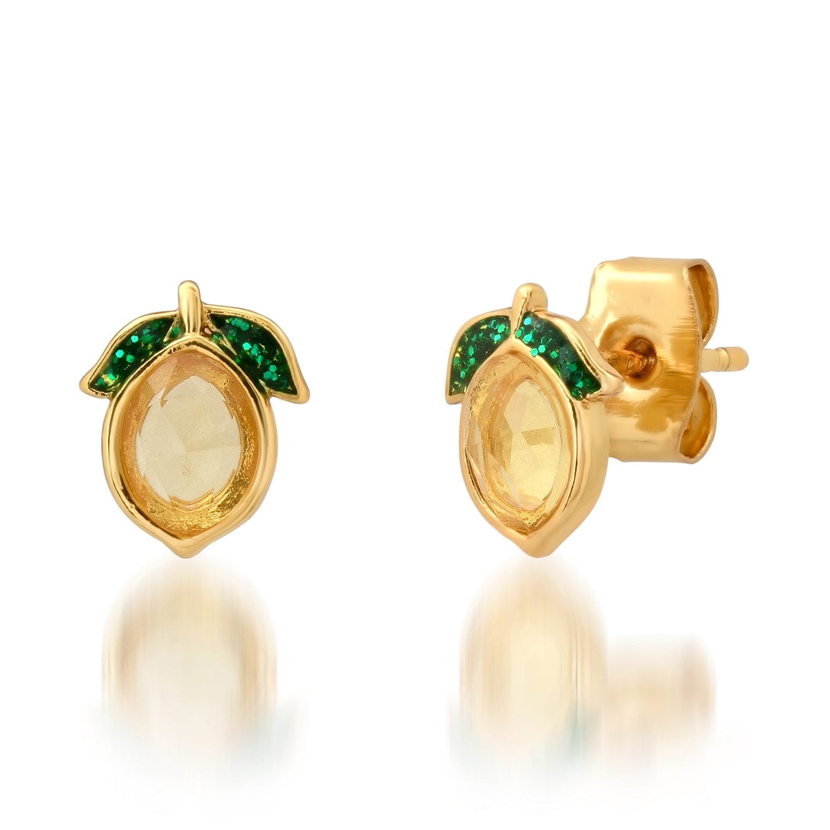 Lemon Citrine Stud Earrings