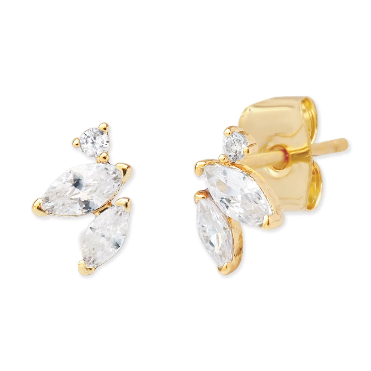 Marquise CZ Cluster Post Earring