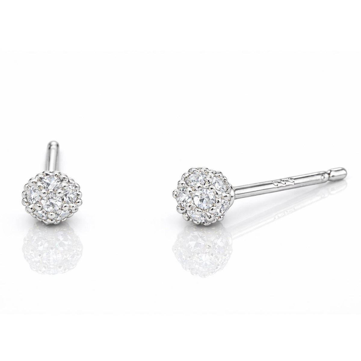 Mini Pave Ball Post Earrings