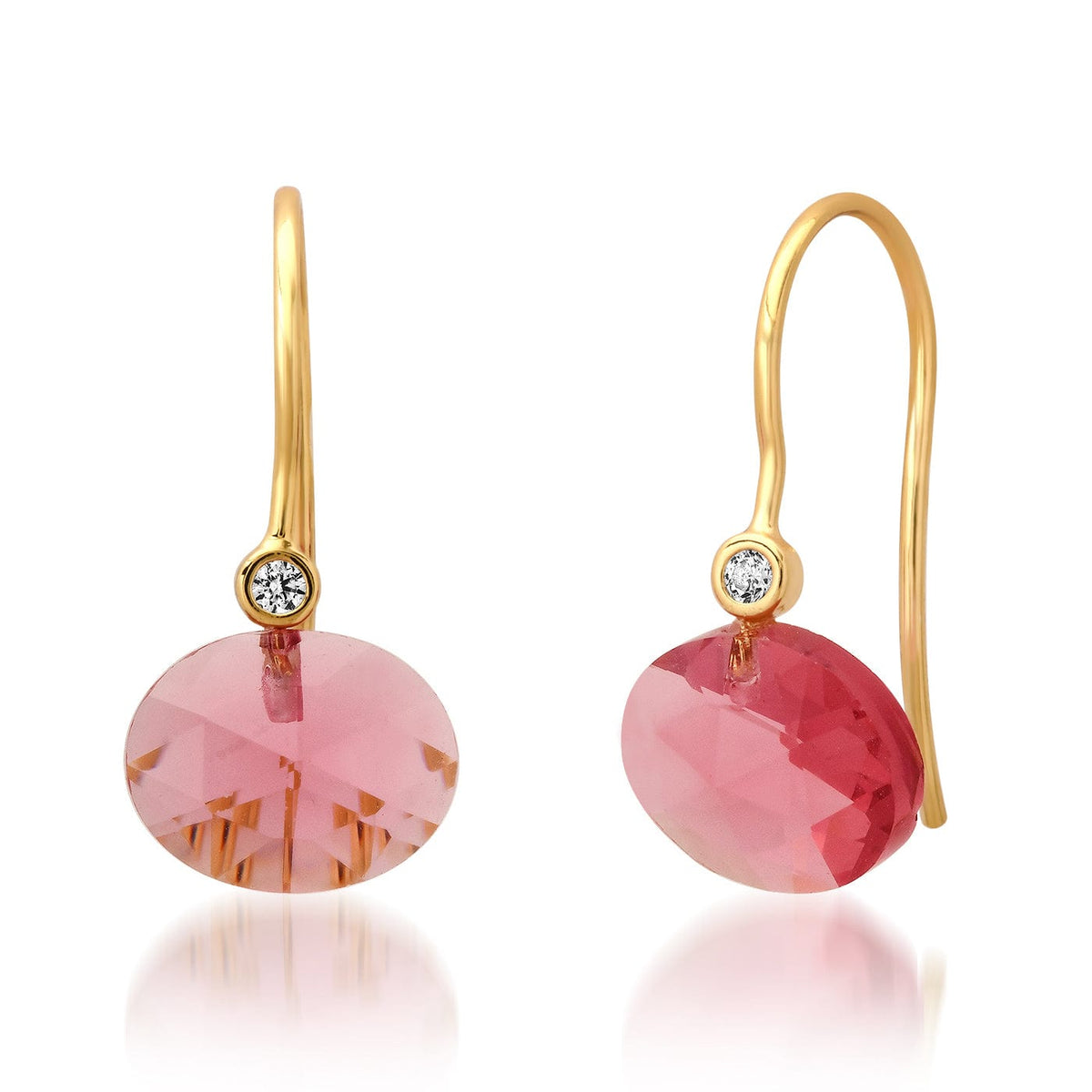 Ruby Drop Hook Earrings