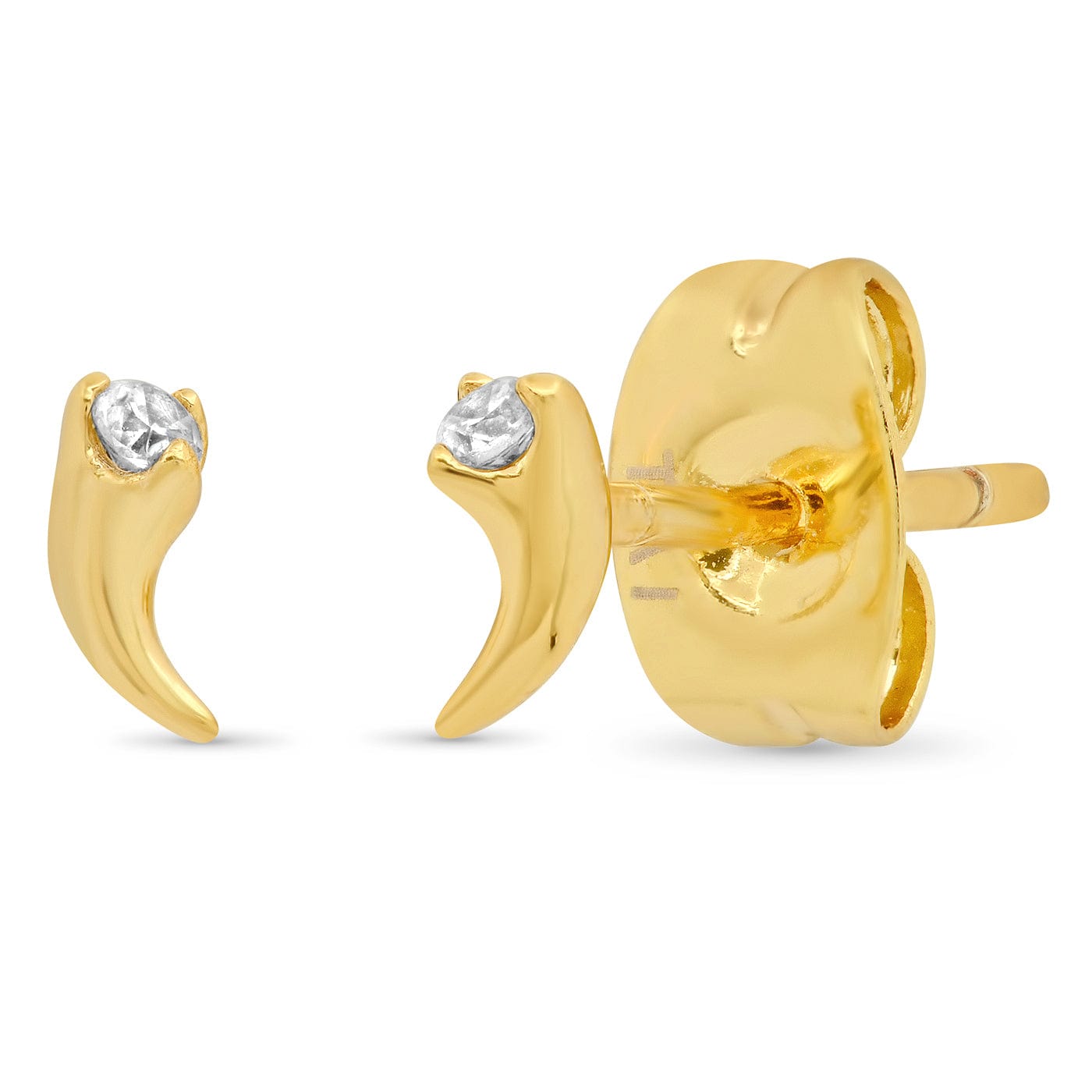 Small Horn With Single Cz Accent