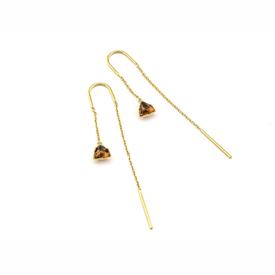 Triangular Shaped Drop Threader Earrings