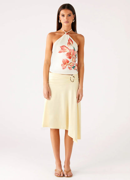 Brisa Midi Skirt Butter