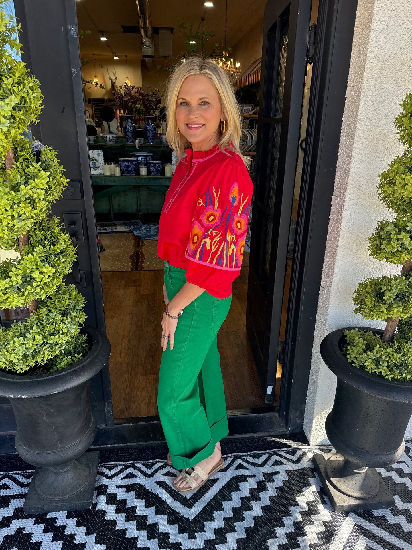 Camille Top - Tomato Red