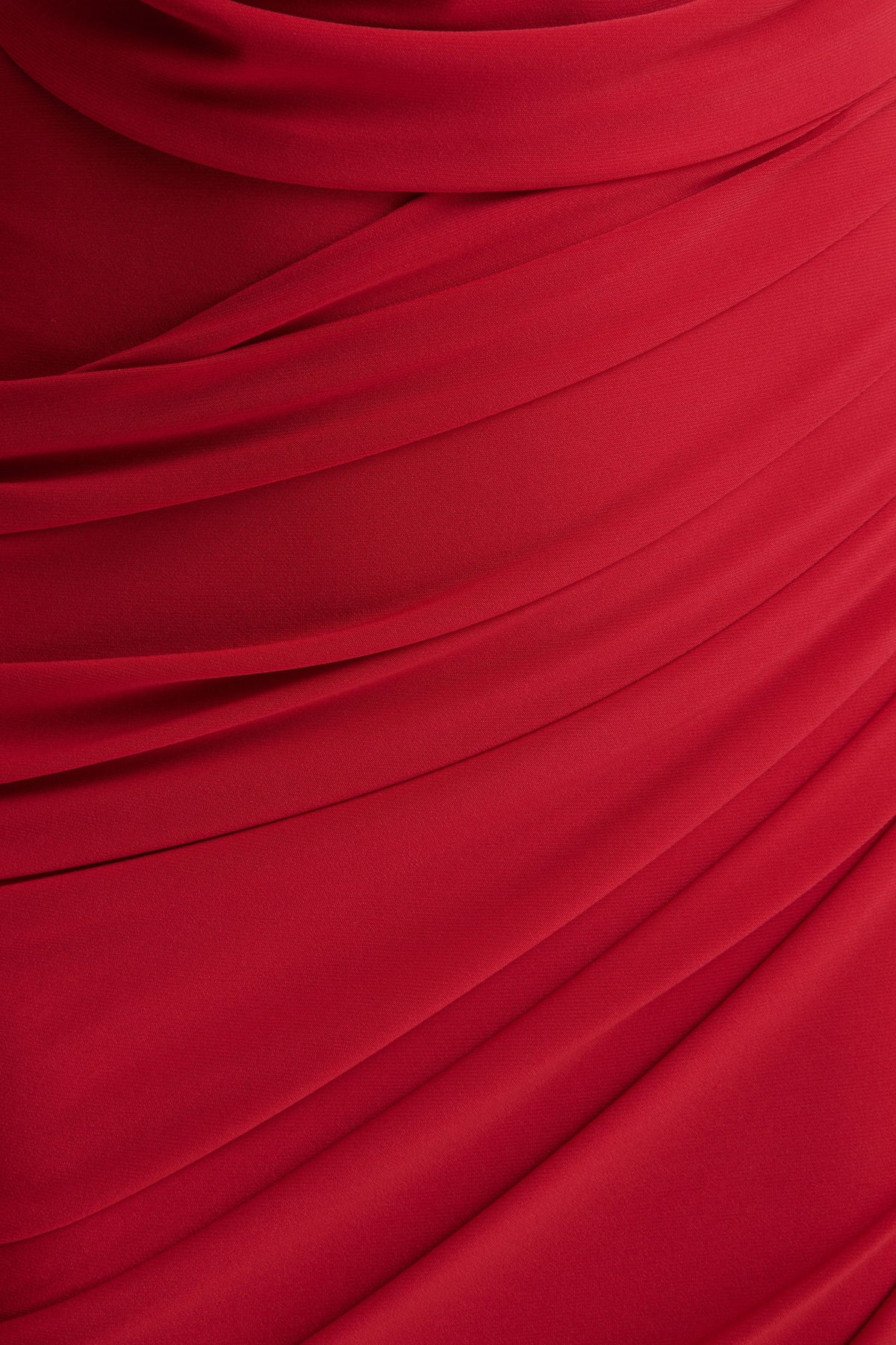 Cairo Red Cowl Neck Maxi Dress With Gathered Detailing