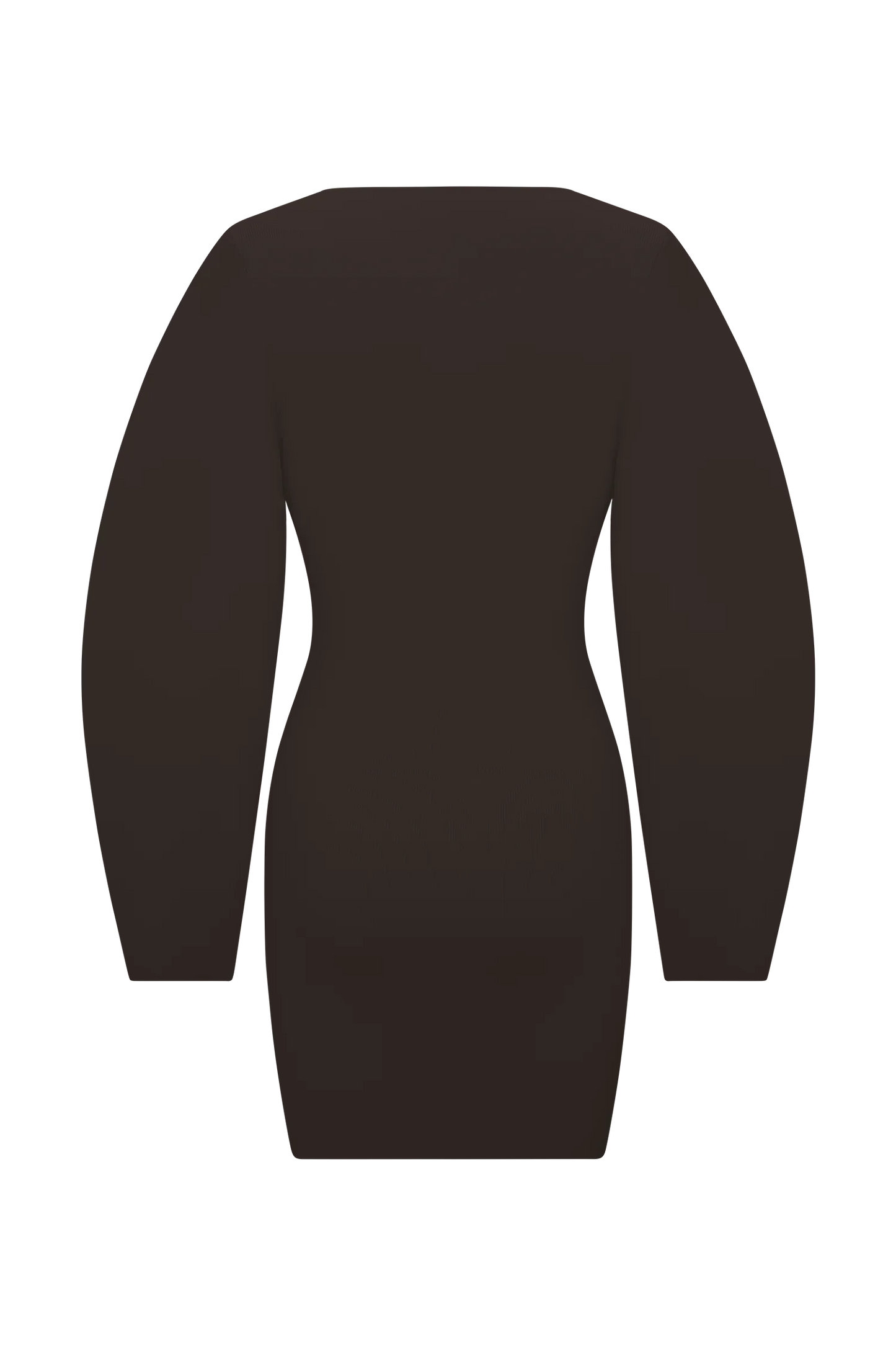 Billy Balloon Sleeve Knit Mini Dress Dark Chocolate