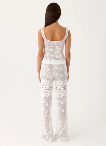 Bosten Low Rise Pants White