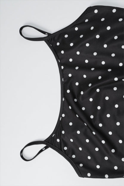 Polka Dot Cami Bodycon Slim Maxi Dress