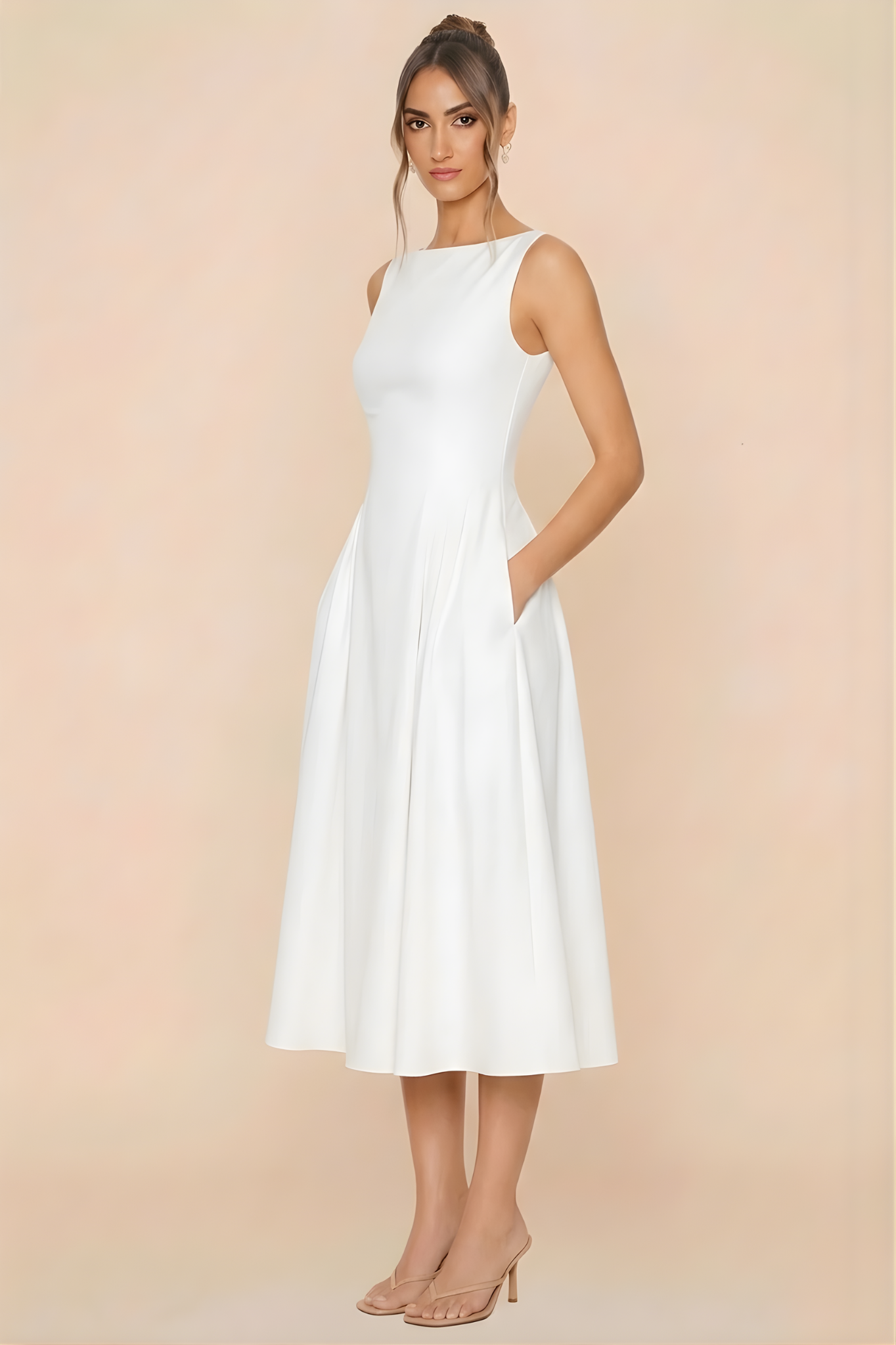 Muse Midi Dress - White
