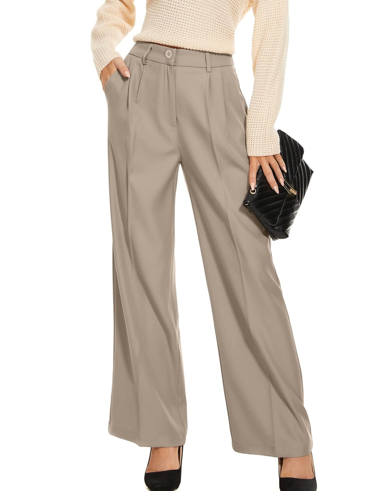 Long Straight Suit Pants