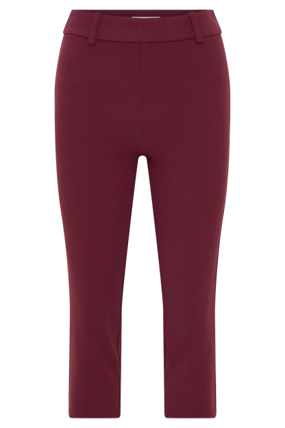 Blanca Stretch Crepe Capri Pants Mahogany