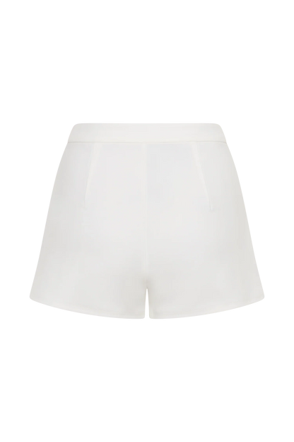 Blanca Stretch Crepe Shorts White