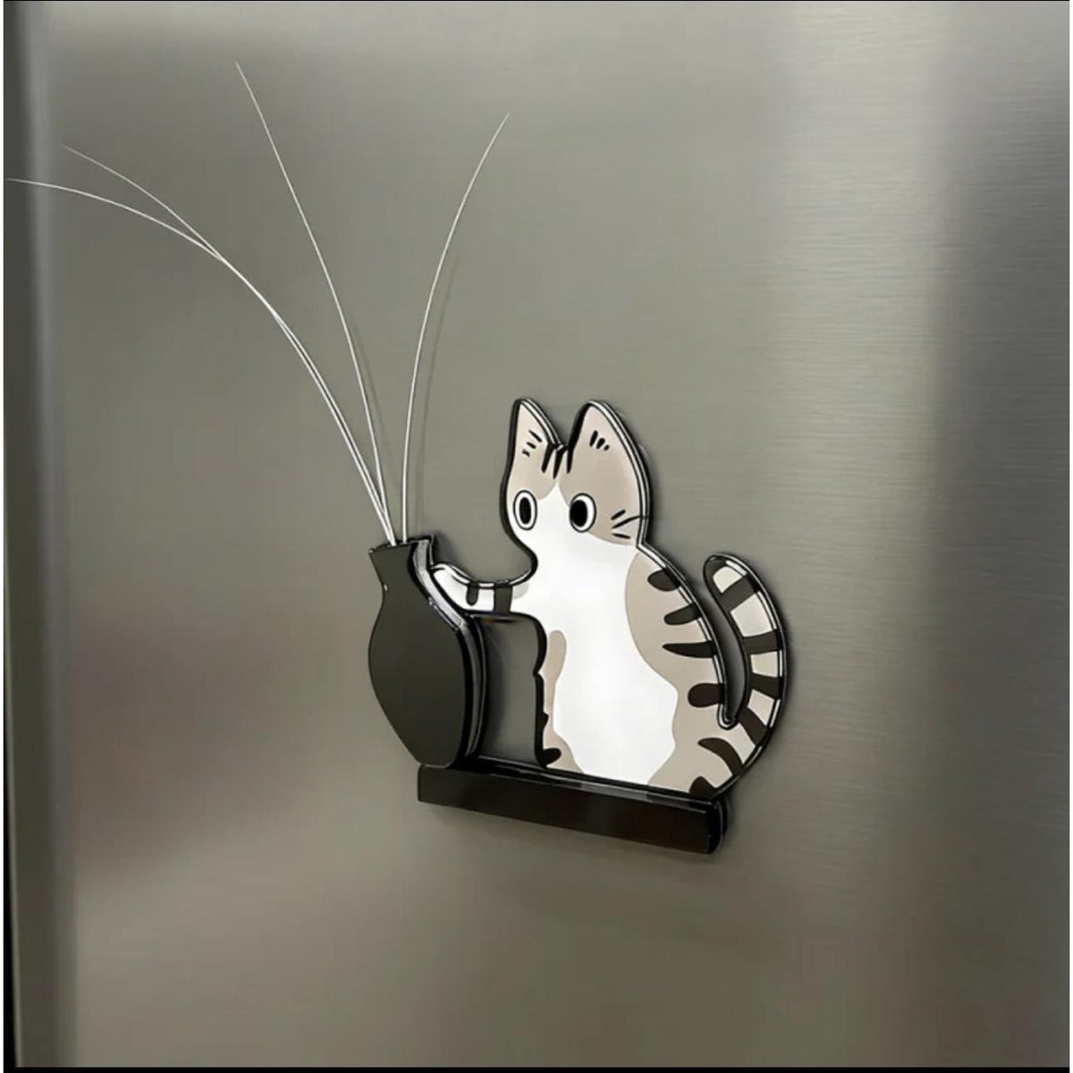 Cat Whisker Collector Fridge Magnet Cute Cat Wall Decor Keepsake Holder